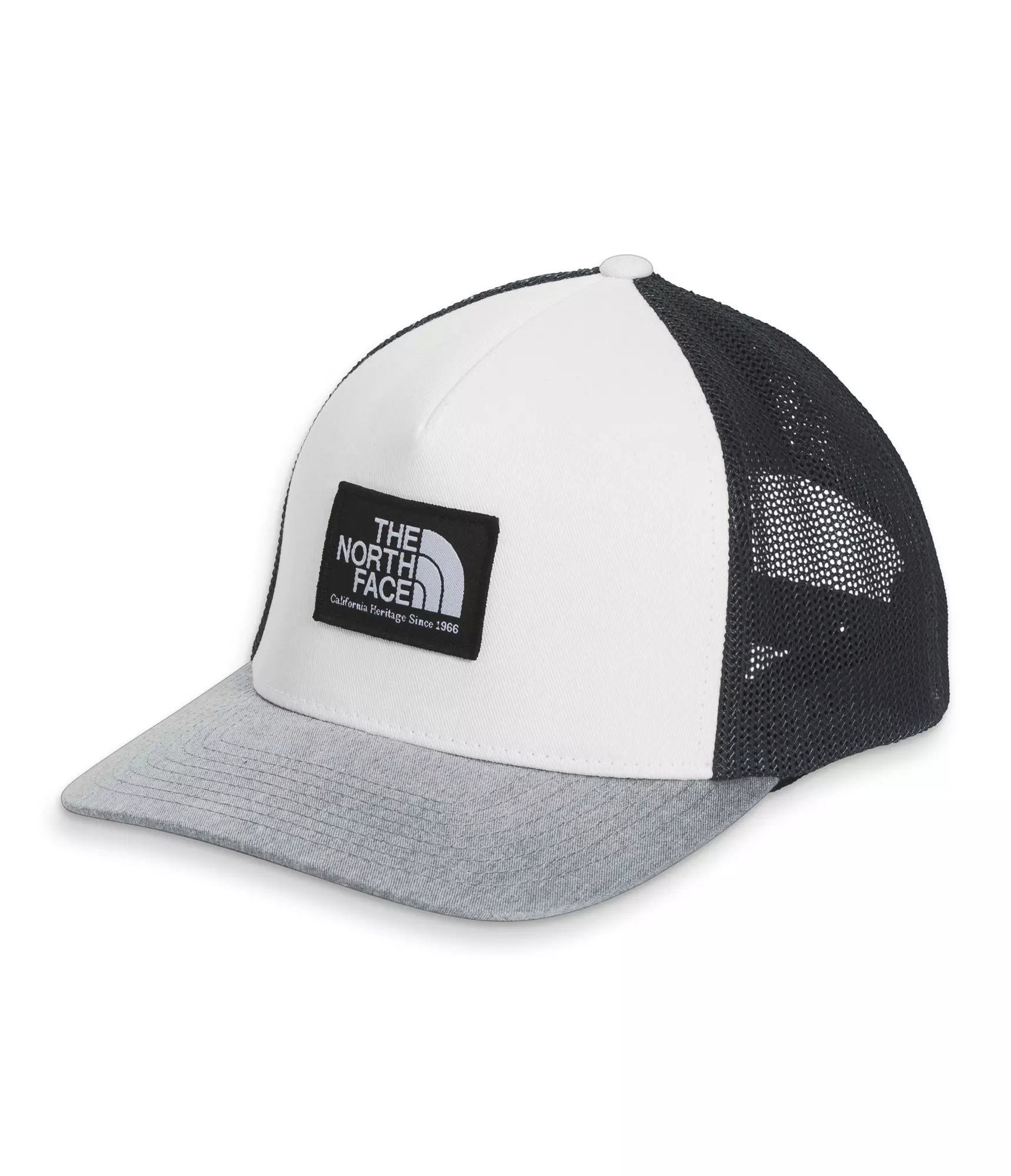 The North Face Adult Keep It Patched Structured Trucker Hat -White/Grey - WHITE/GREY