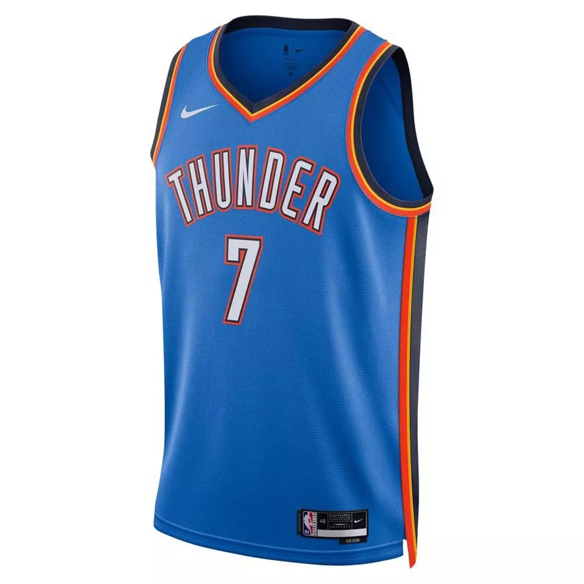 Nike Men's Oklahoma City Thunder Icon Edition 2022/23 Dri-FIT NBA Swingman Jersey - Blue - BLUE