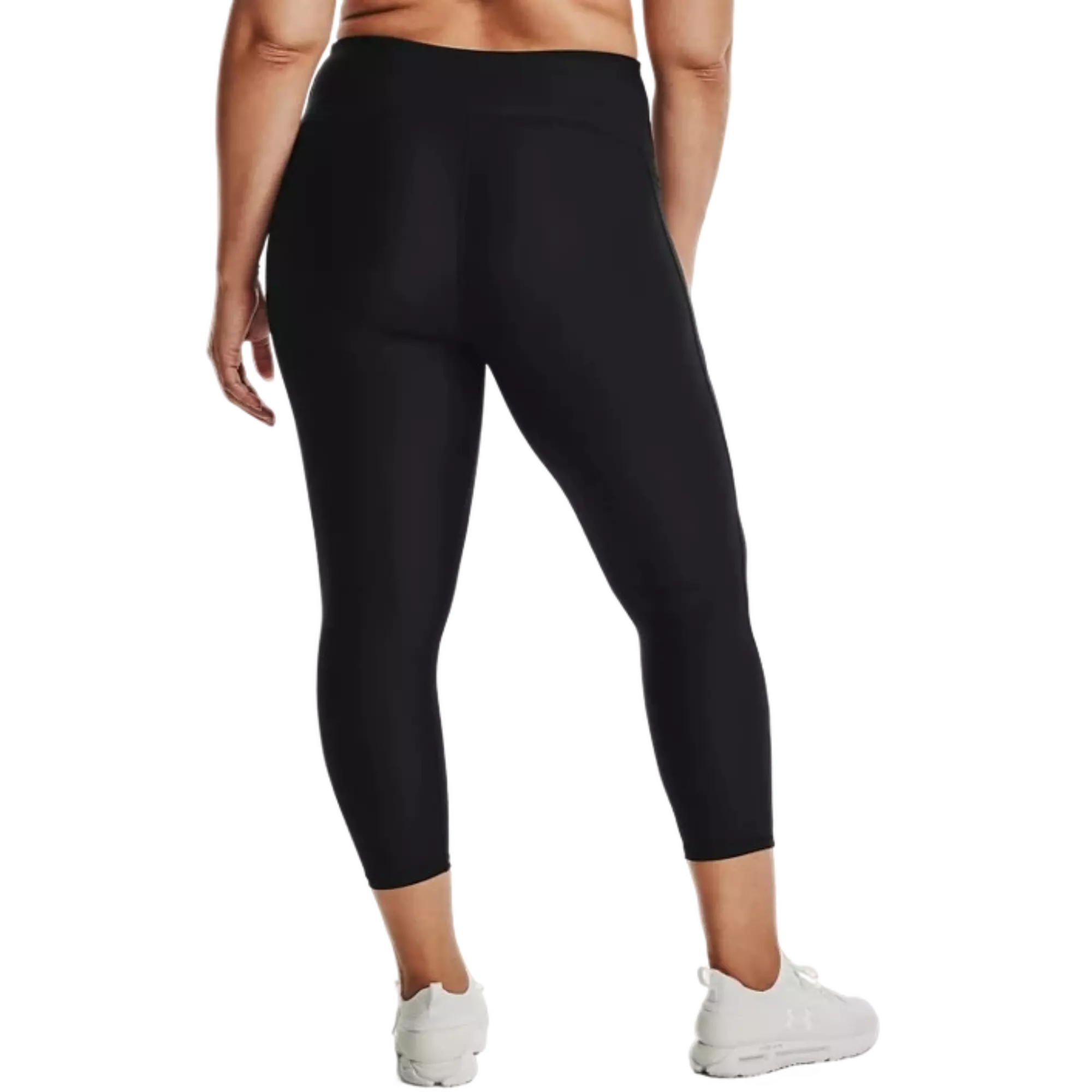Under Armour Women's HeatGear No-Slip Waistband Ankle Leggings - Black - BLACK/WHITE