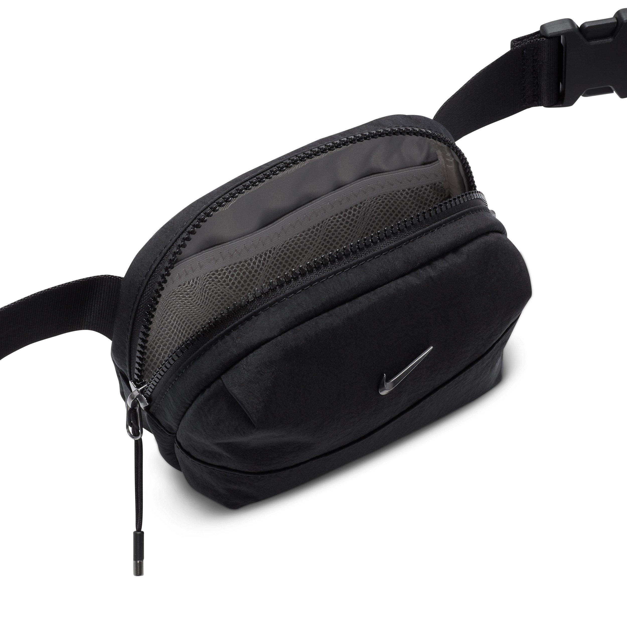 Nike Aura 2L Crossbody Bag - Black/Black/Gunmetal - BLACK/BLACK/GUNMETAL Thumbnail View 4