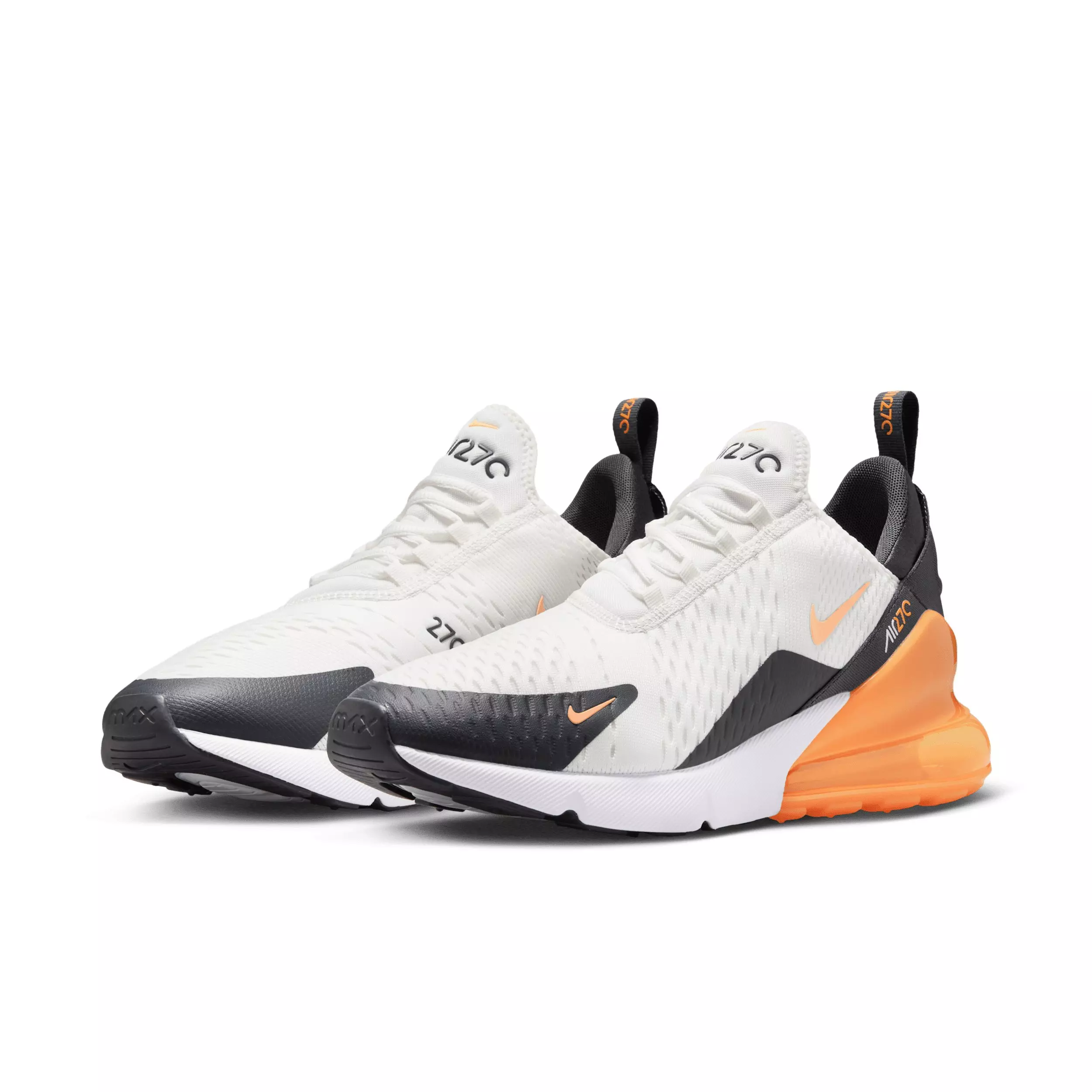 Nike Air Max 270 "Summit White/Anthracite/White/Laser Orange" Men's Shoe - WHITE/ANTHRACITE/WHITE/ORANGE