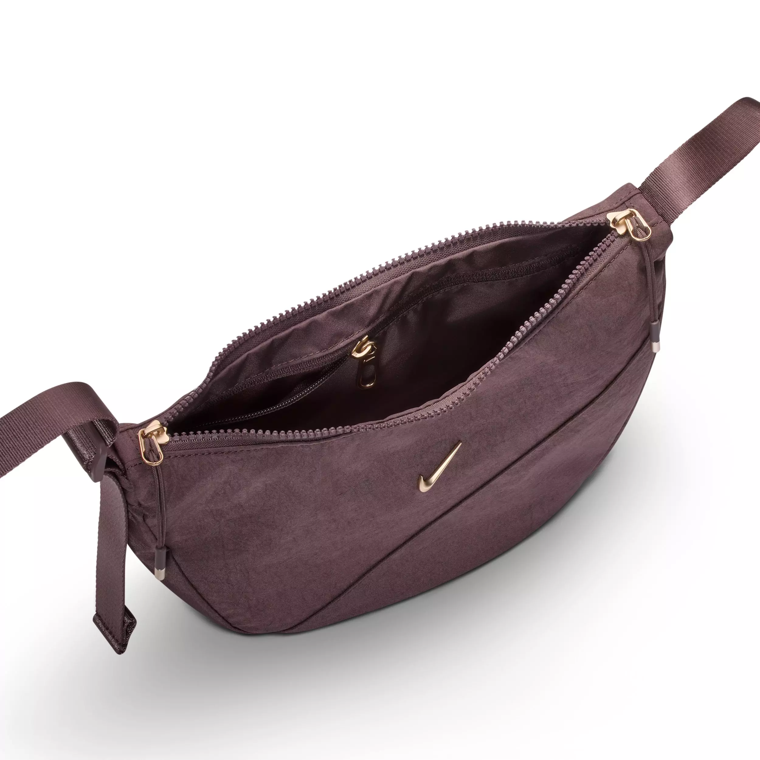 Nike Aura Crescent Crossbody Bag - Tattoo/Tattoo/Light Transparent Gold - TATTOO/TATTOO/LT GOLD