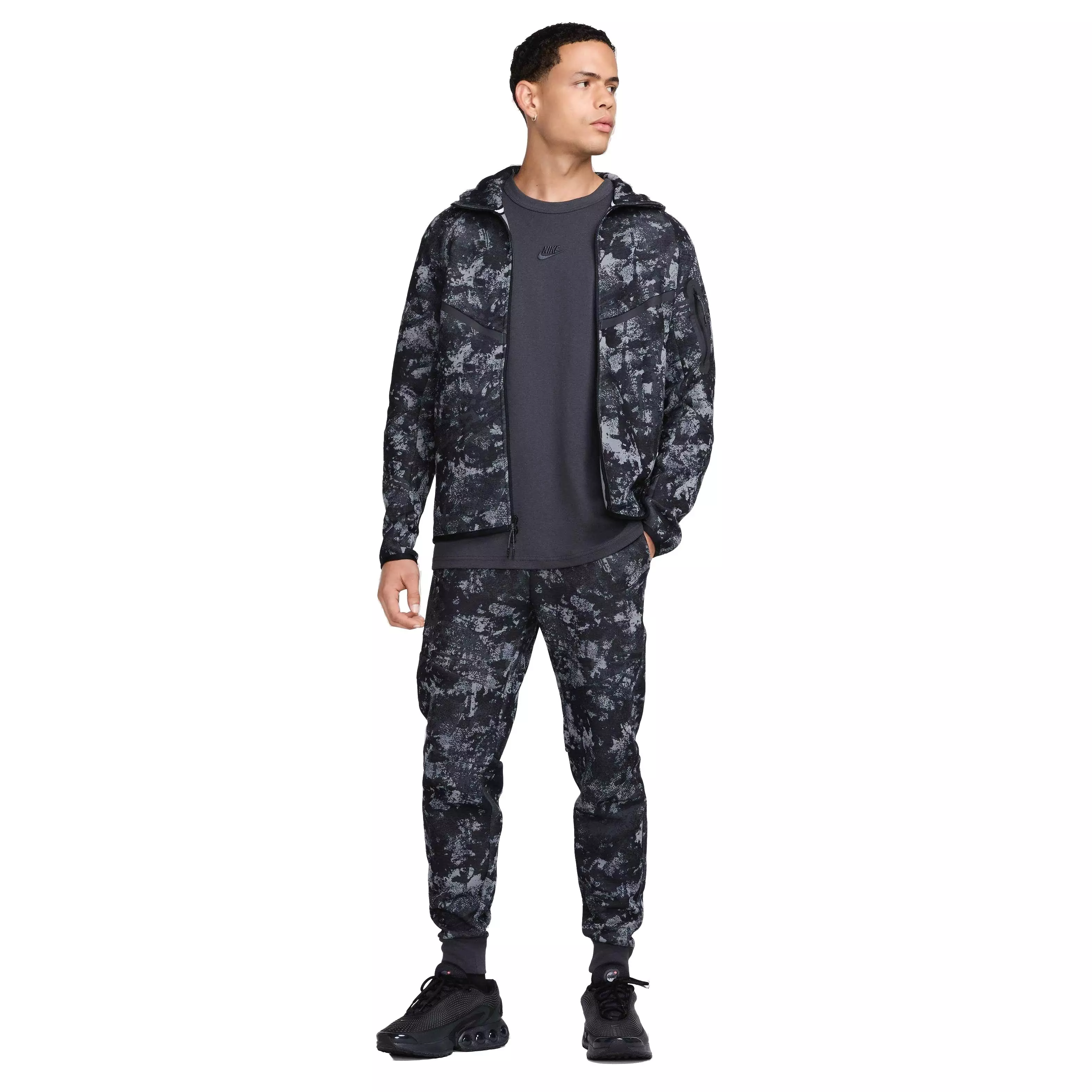 Nike Men's Tech Fleece Gel Camo Joggers - GREY
