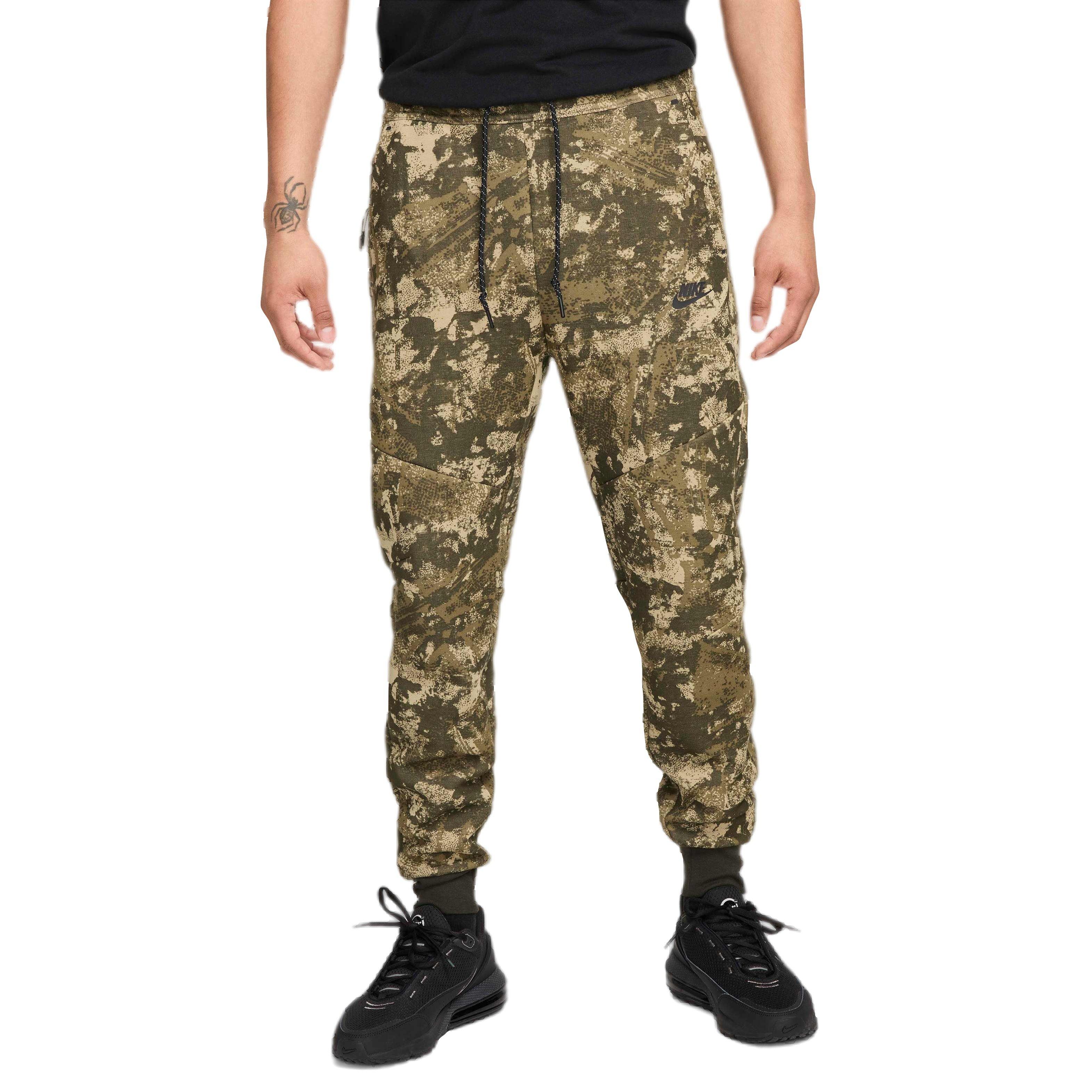 Nike Men's Tech Fleece Gel Camo Joggers - OLIVE Thumbnail View 1