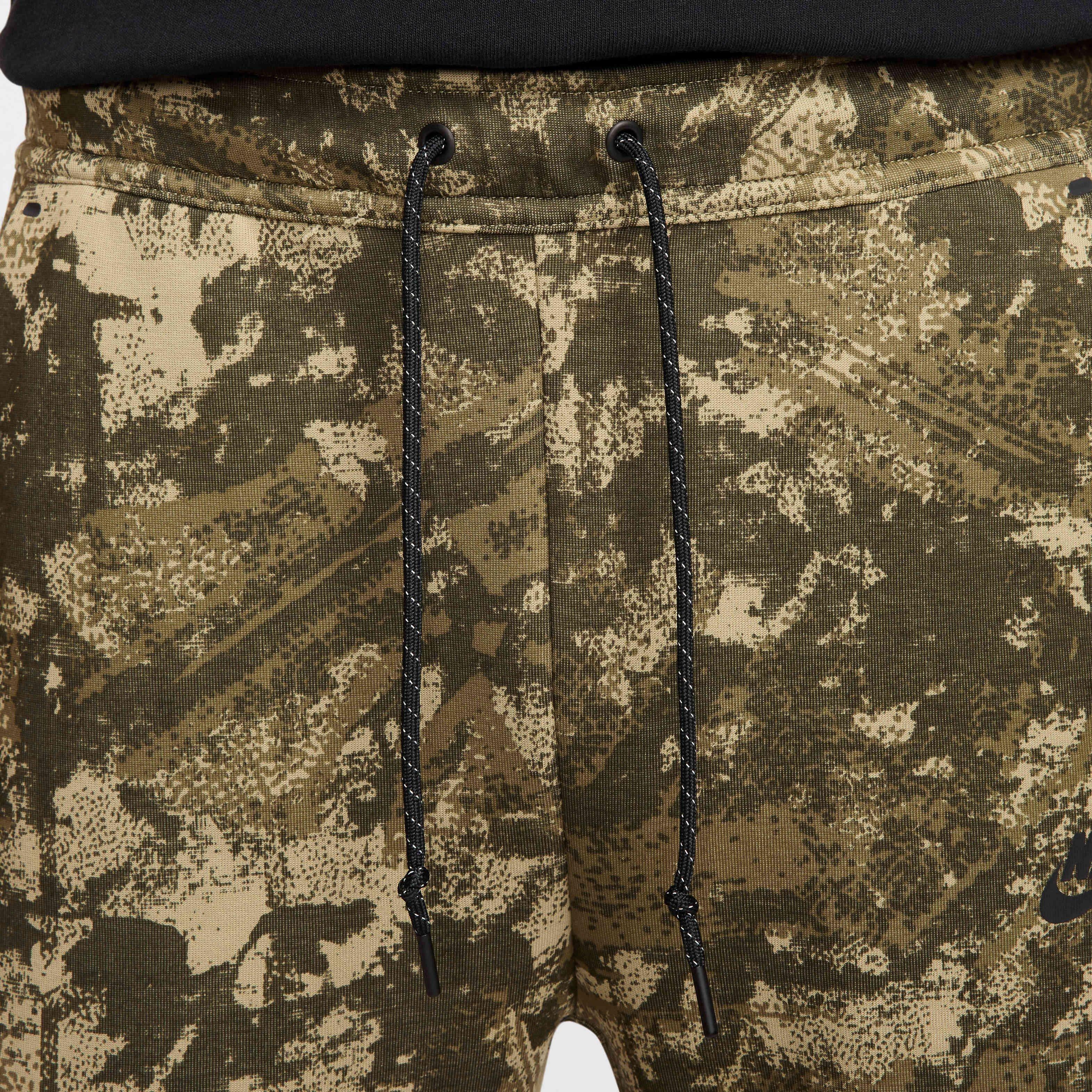 Nike Men's Tech Fleece Gel Camo Joggers - OLIVE Thumbnail View 3