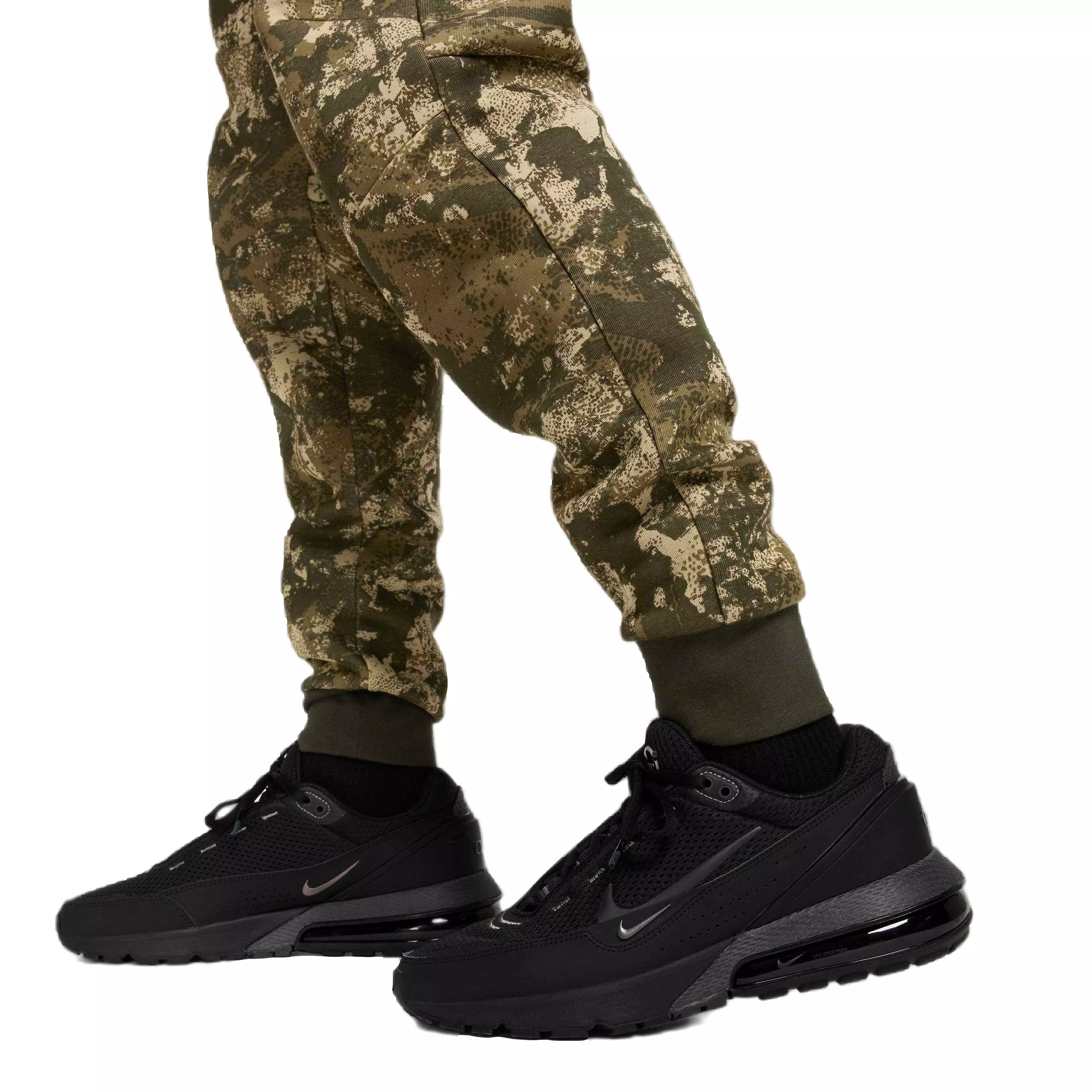 Nike Men's Tech Fleece Gel Camo Joggers - OLIVE