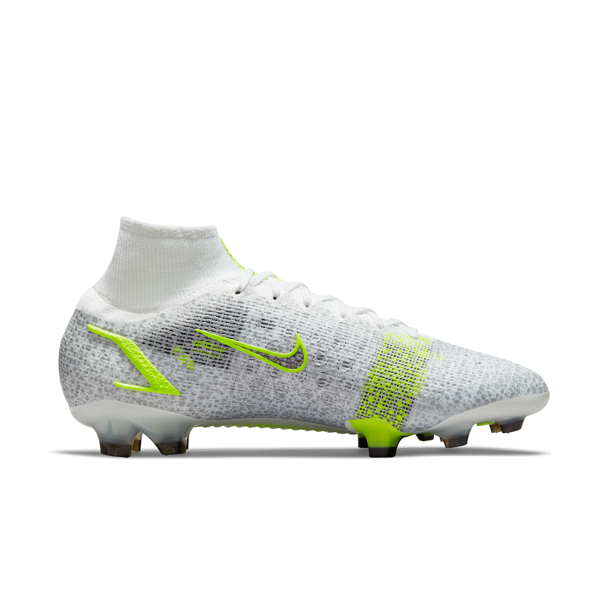 Nike Mercurial Superfly 8 Elite Fg White Silver Volt Unisex Soccer Cleat Hibbett City Gear