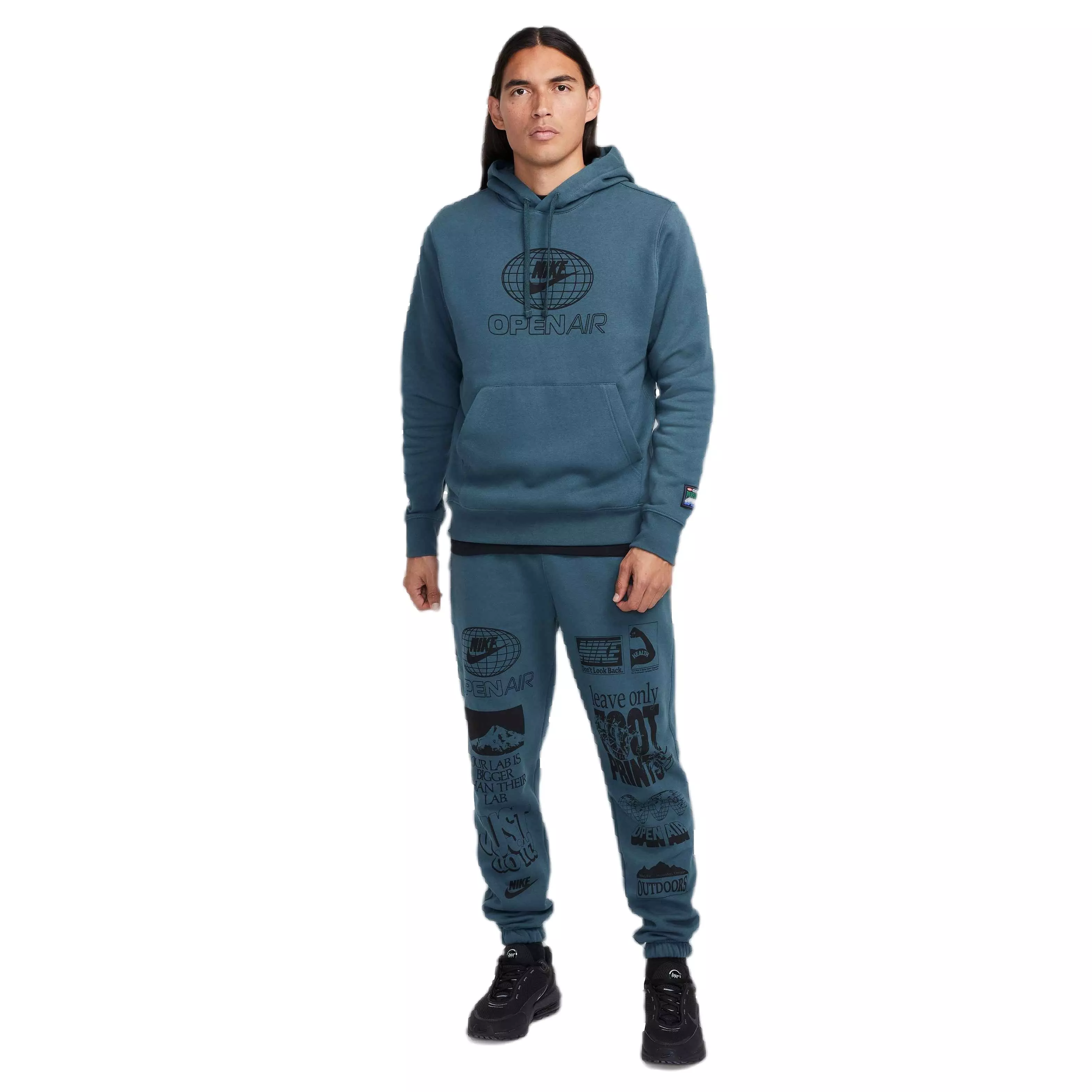 Nike Men's Club Fleece Cuff Pants - Green - GREEN