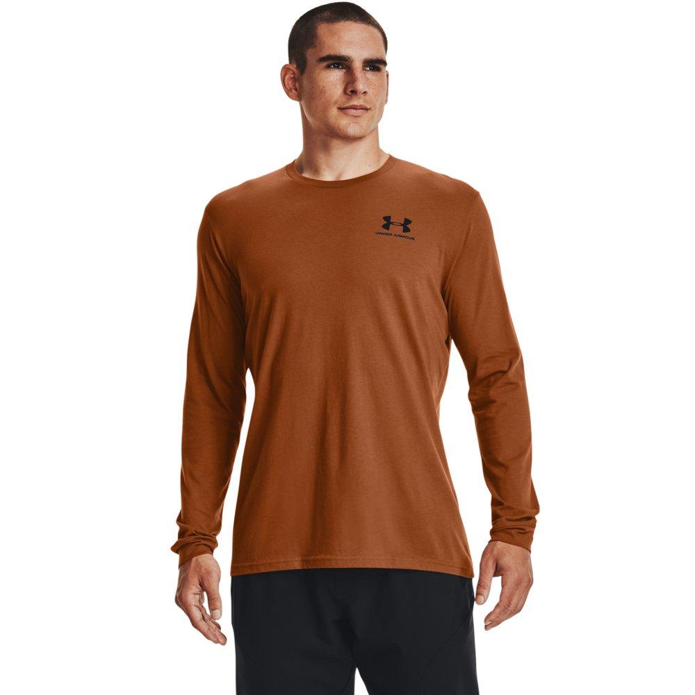 Brown under armour store long sleeve shirt