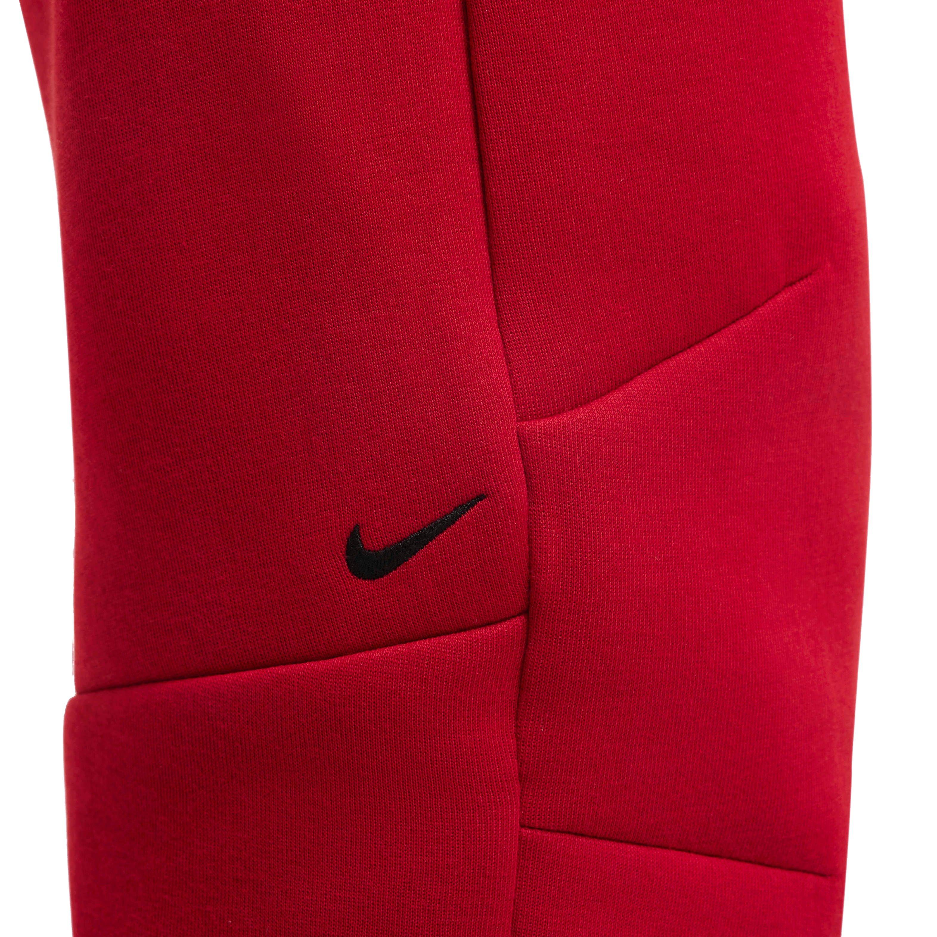 Nike Men's Fleece Tech Joggers - RED Thumbnail View 5