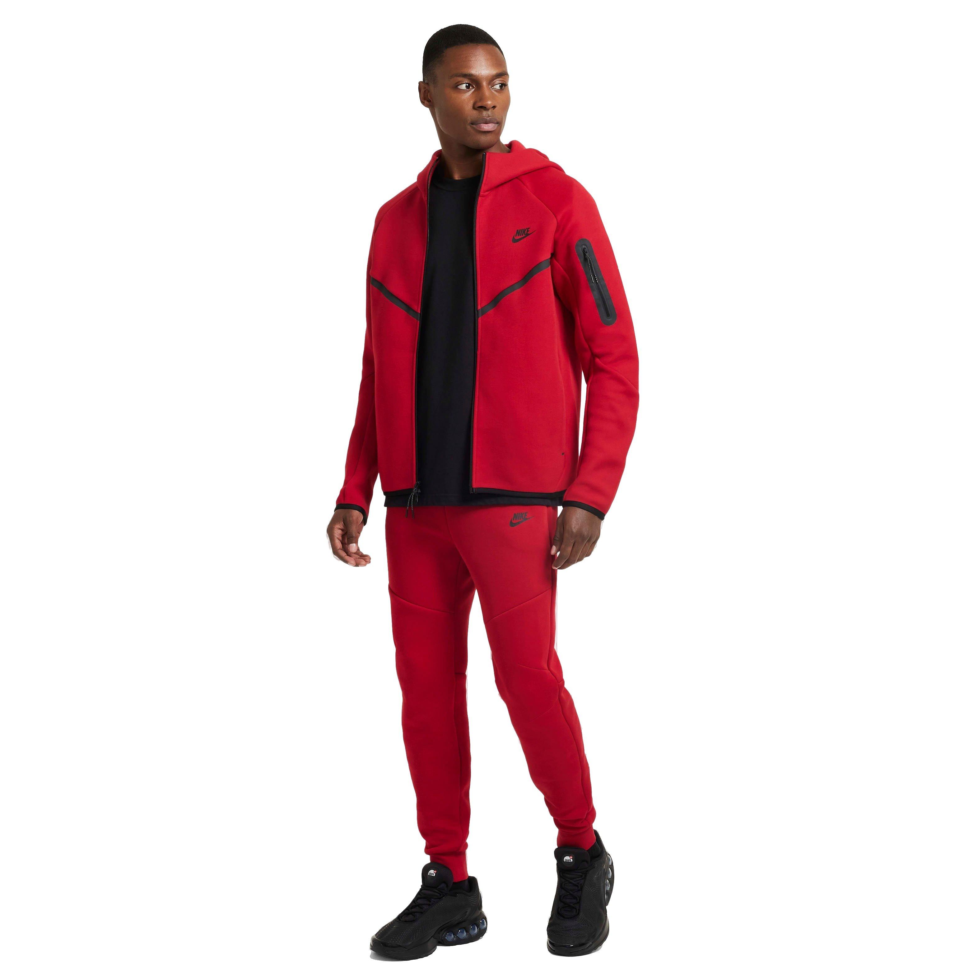 Nike Men's Tech Fleece Joggers - RED Thumbnail View 7