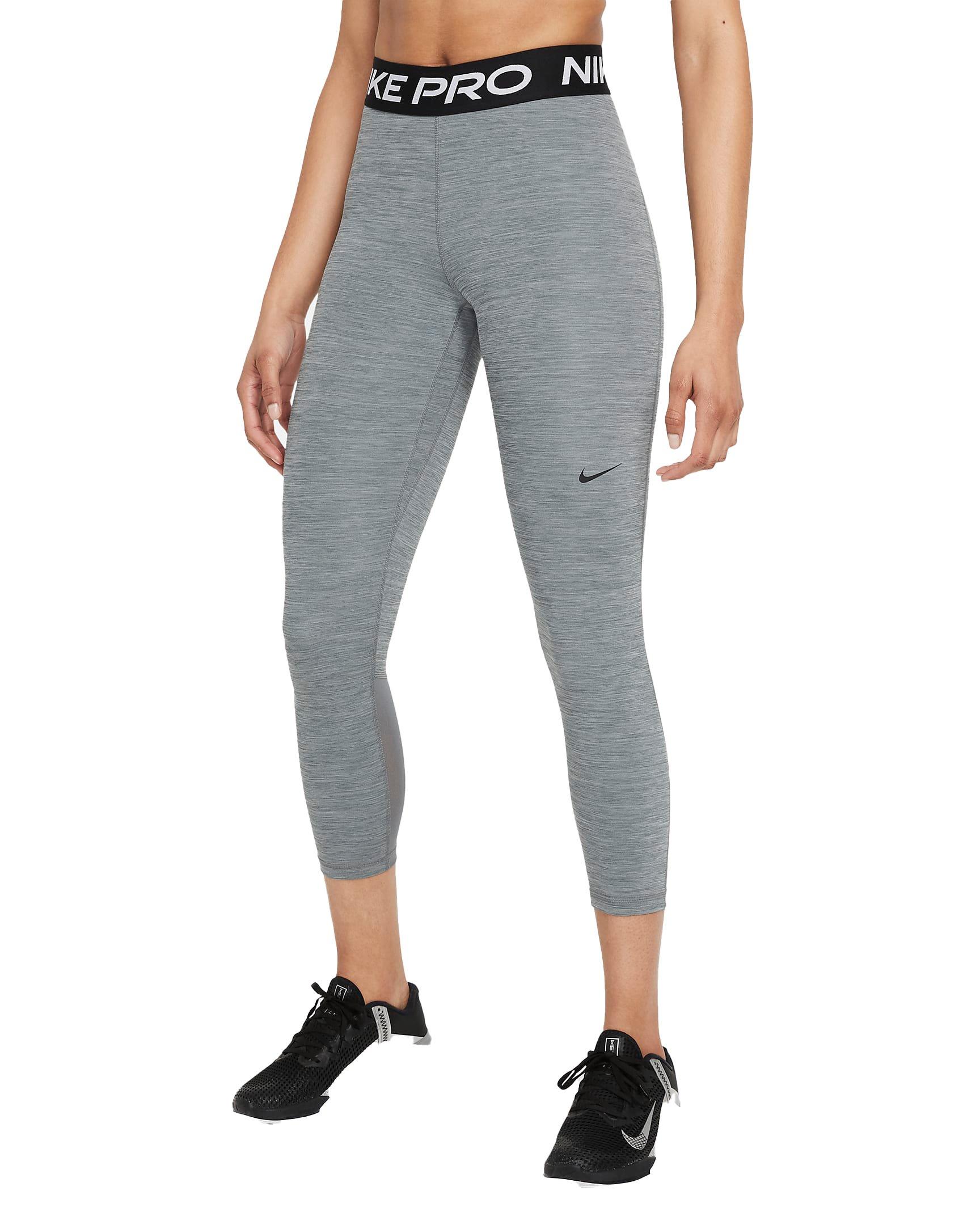 Nike Women's Pro 385 Crop Leggings - GREY Thumbnail View 1