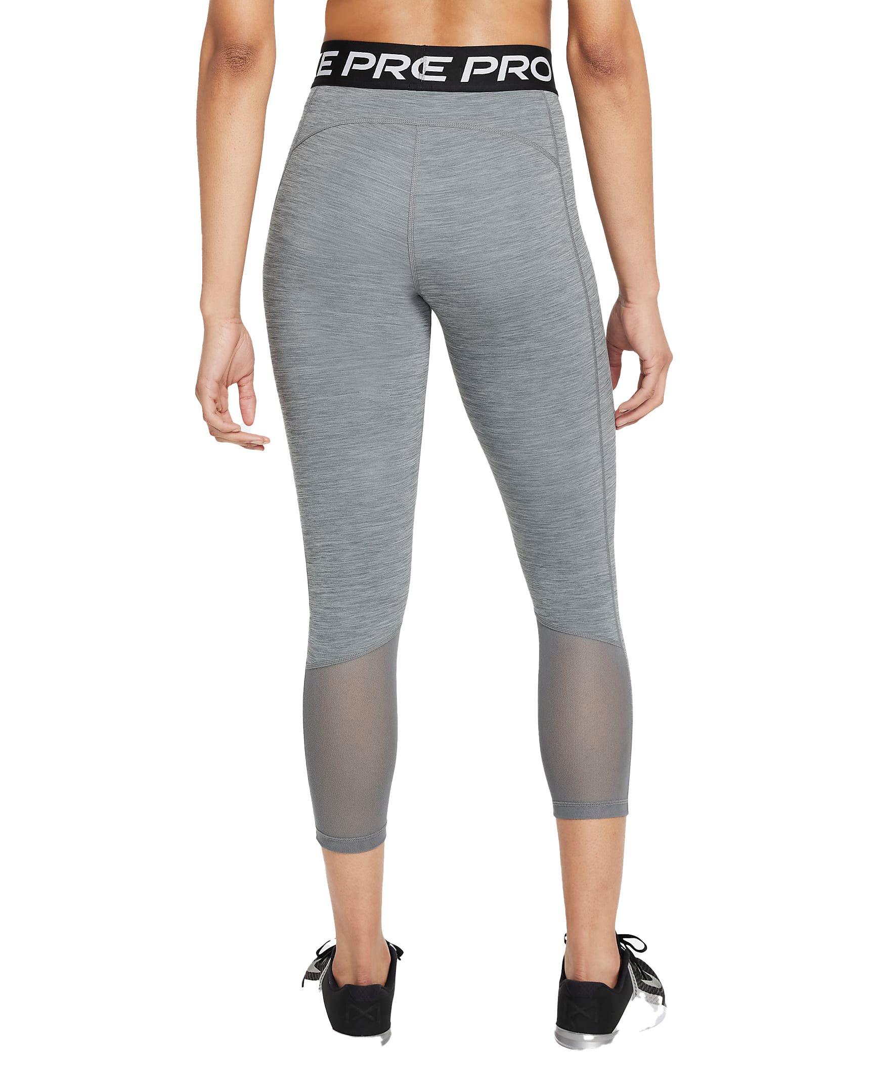 Nike Women's Pro 385 Crop Leggings - GREY Thumbnail View 2
