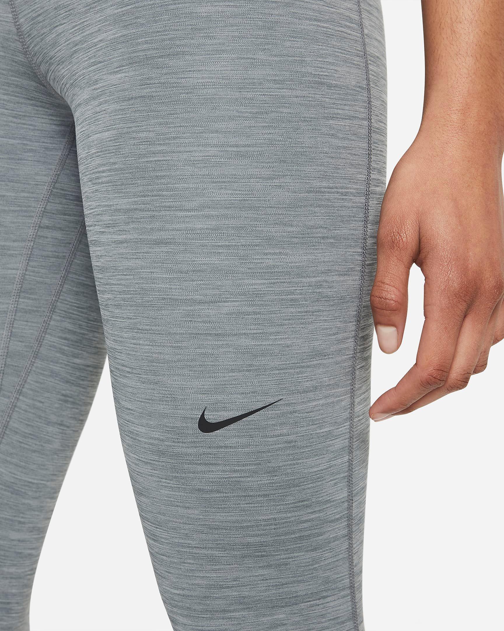 Nike Women's Pro 385 Crop Leggings - GREY Thumbnail View 4