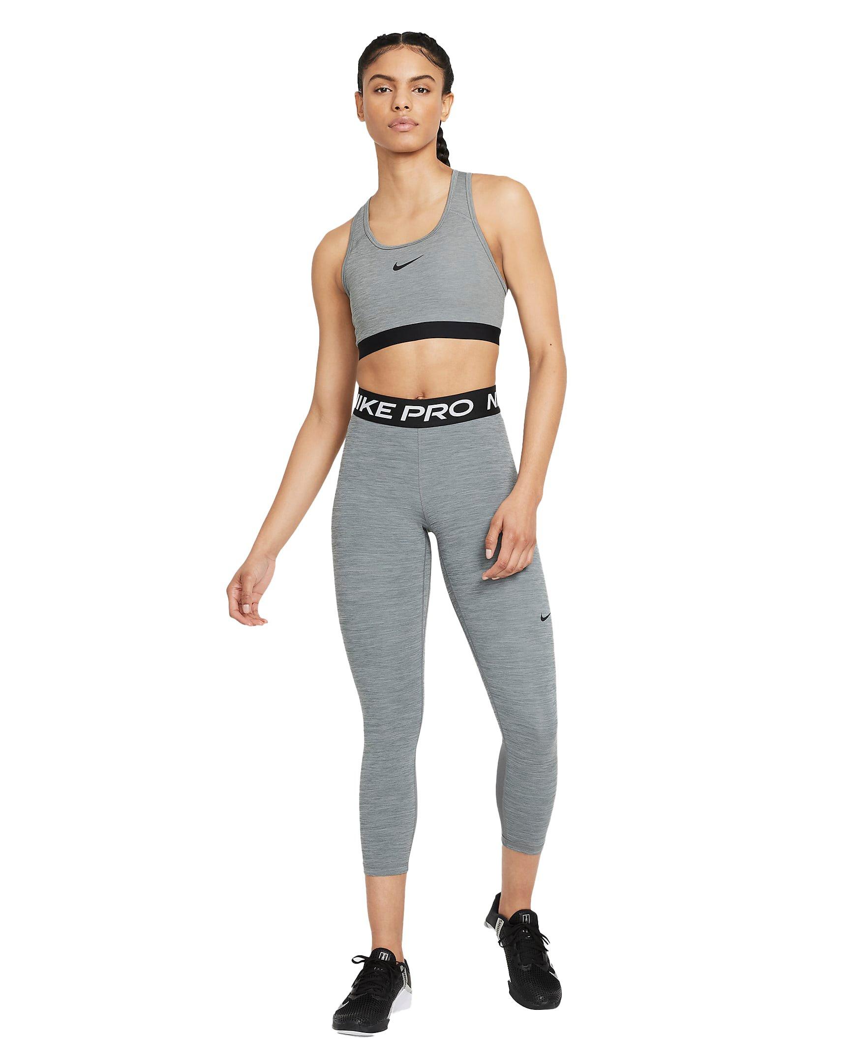 Nike Women's Pro 385 Crop Leggings - GREY Thumbnail View 8