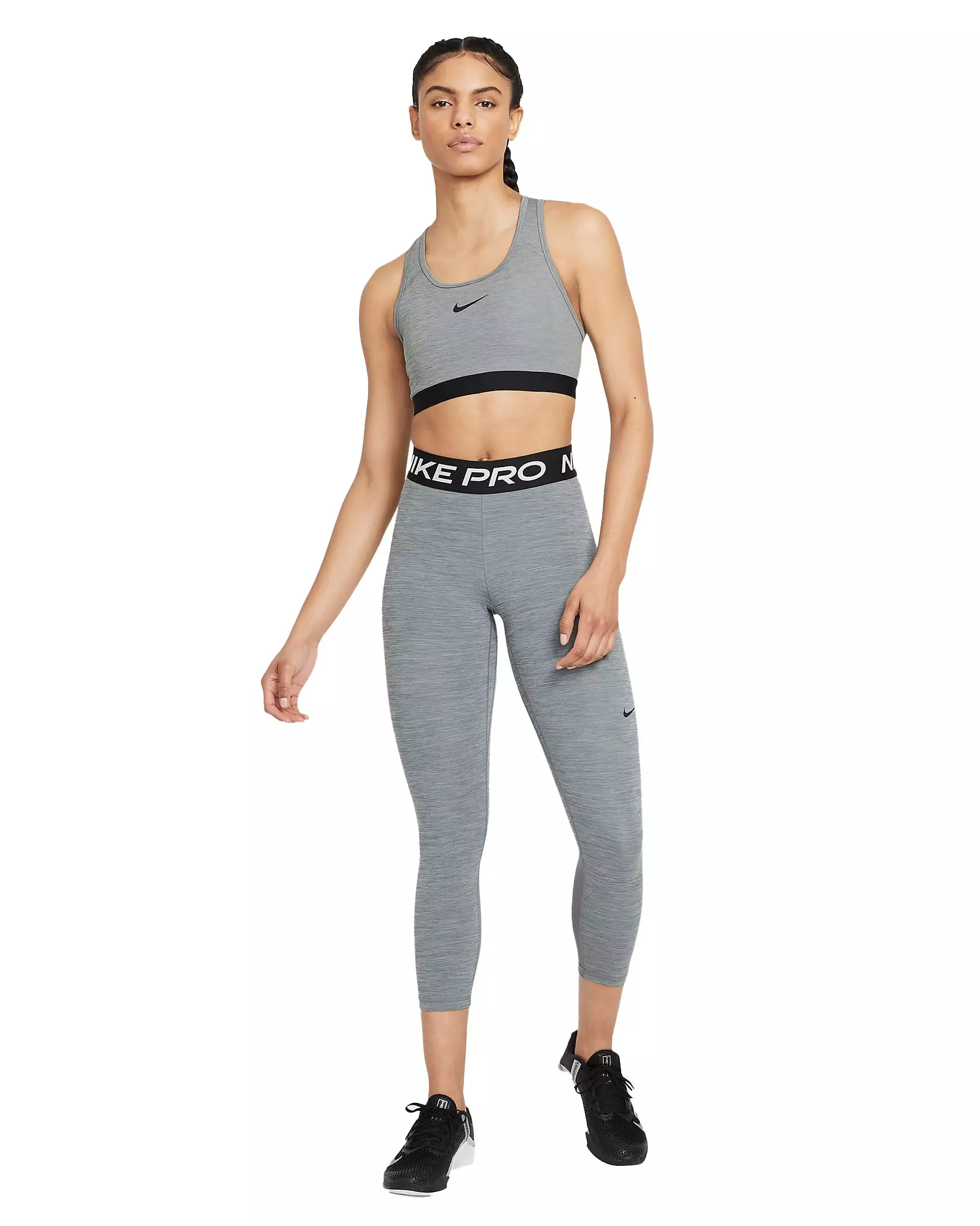 Nike Women's Pro 385 Crop Leggings - GREY