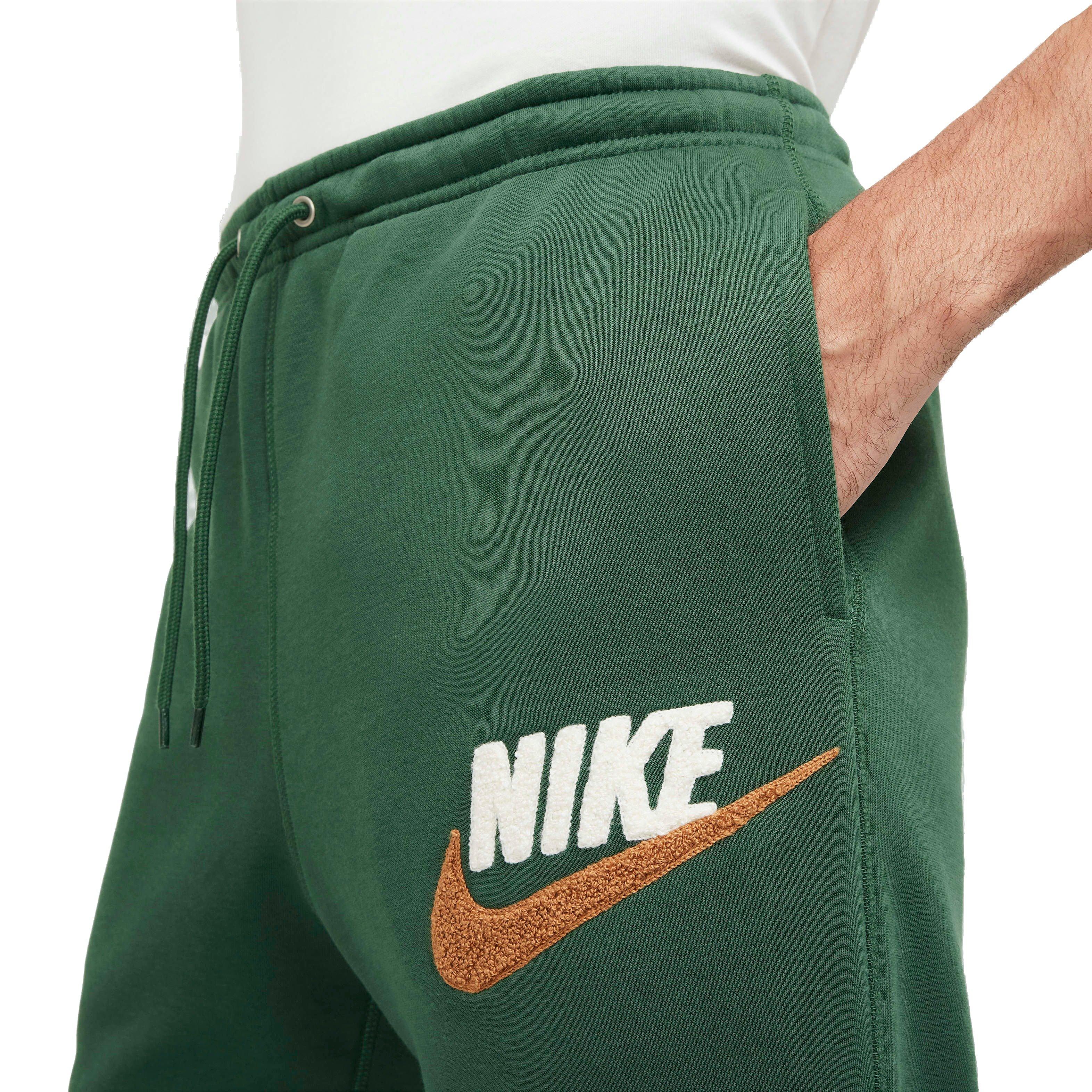 Nike Men's Club Fleece Joggers - GREEN Thumbnail View 3