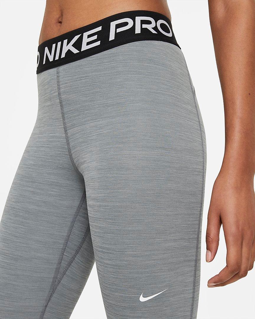 Nike Women's Pro Leggings - GREY Thumbnail View 3