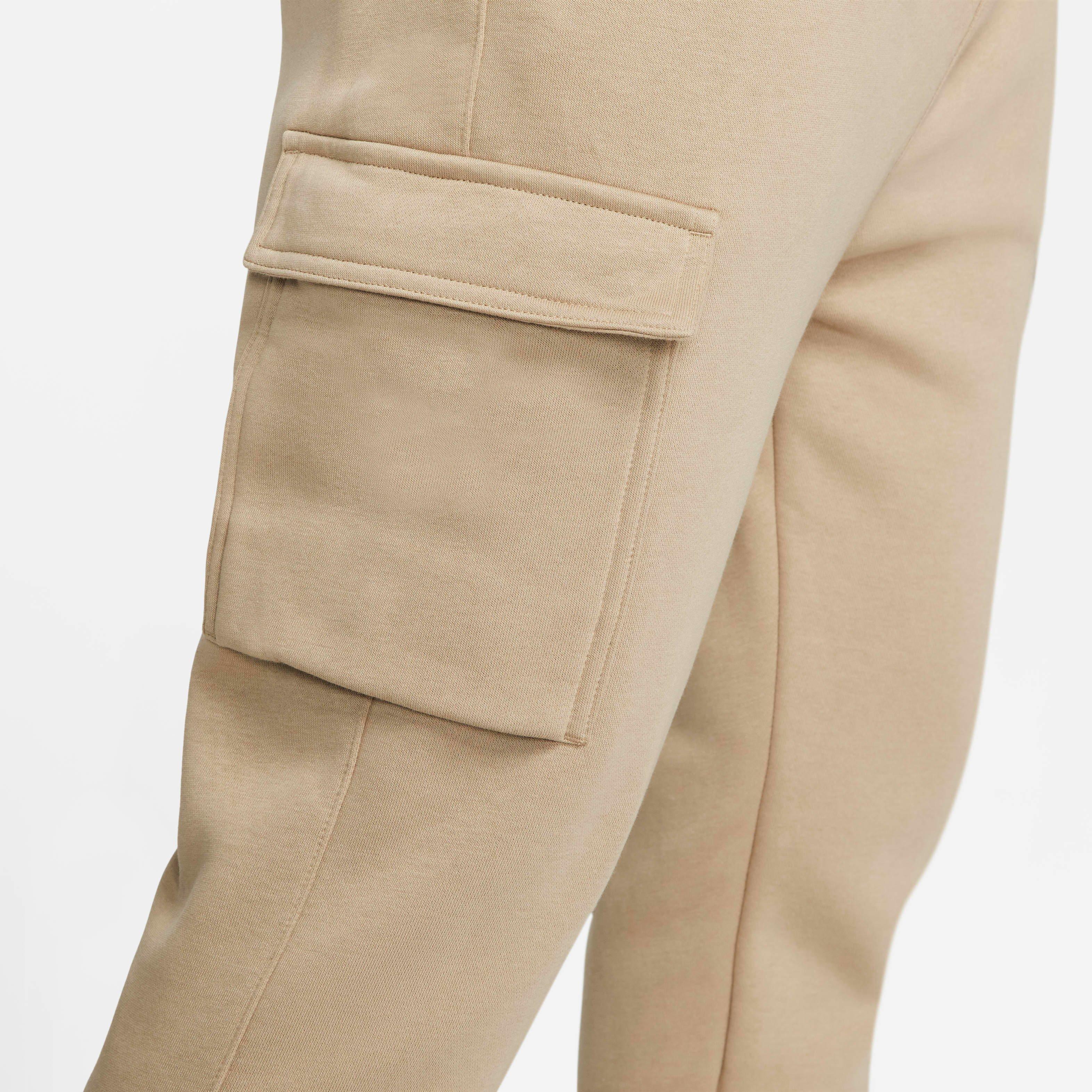 Nike Men's Sportswear Club Fleece Cargo Pants-Khaki - KHAKI Thumbnail View 4