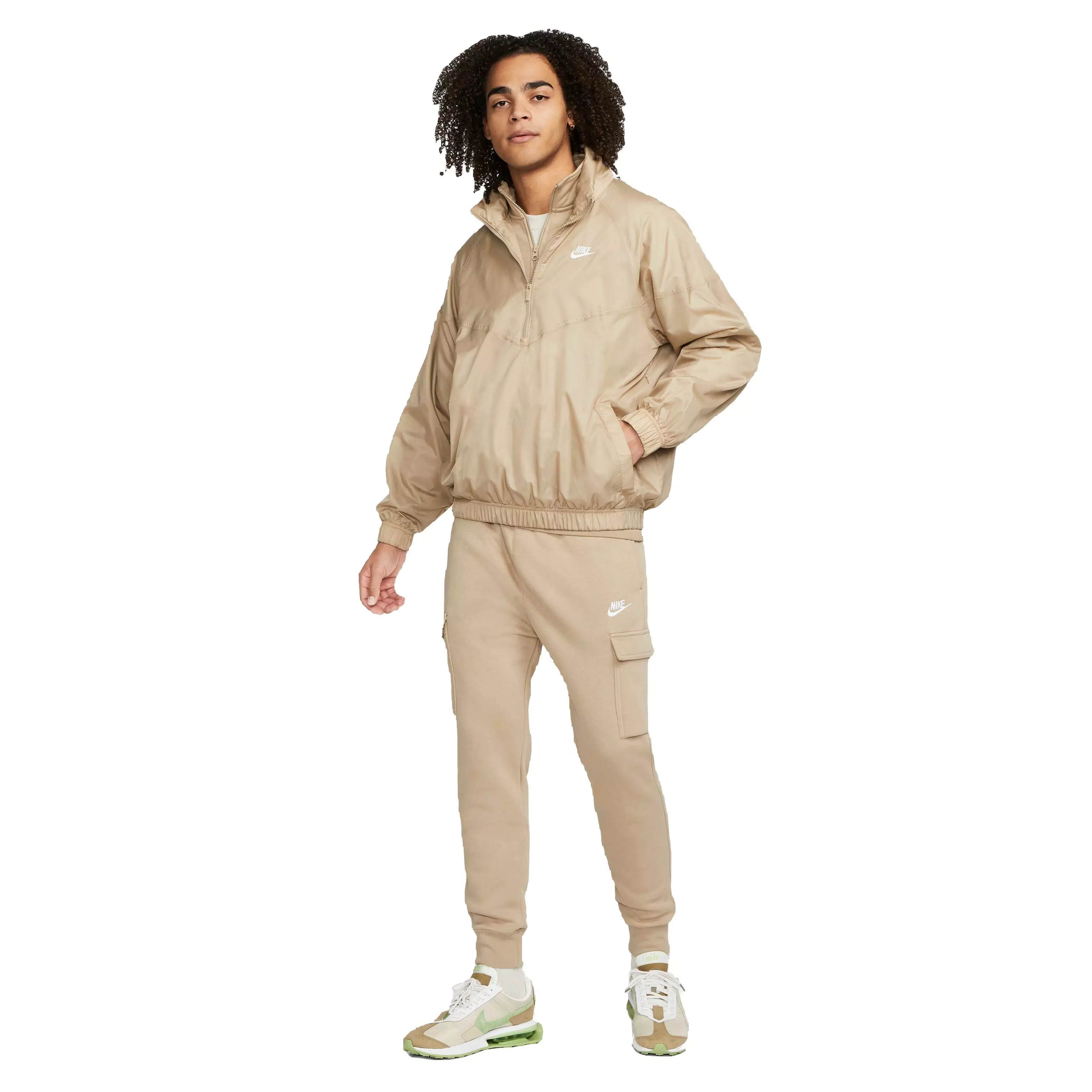Nike Men's Sportswear Club Fleece Cargo Pants-Khaki - KHAKI