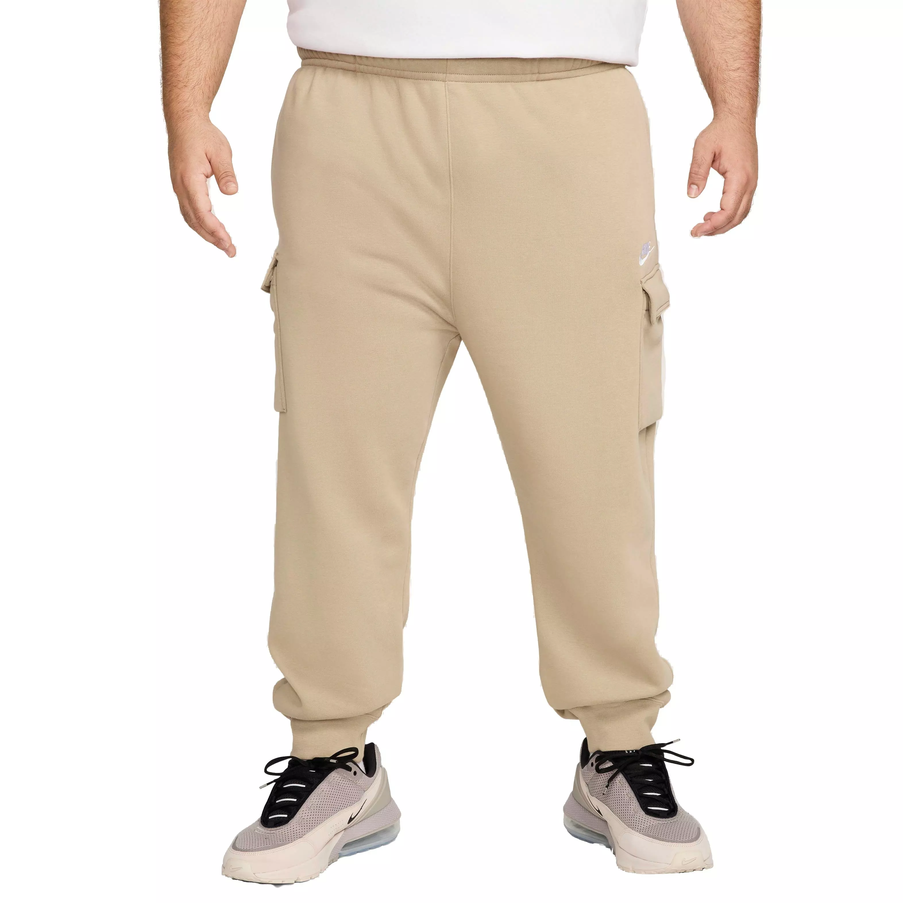 Nike Men's Sportswear Club Fleece Cargo Pants-Khaki - KHAKI