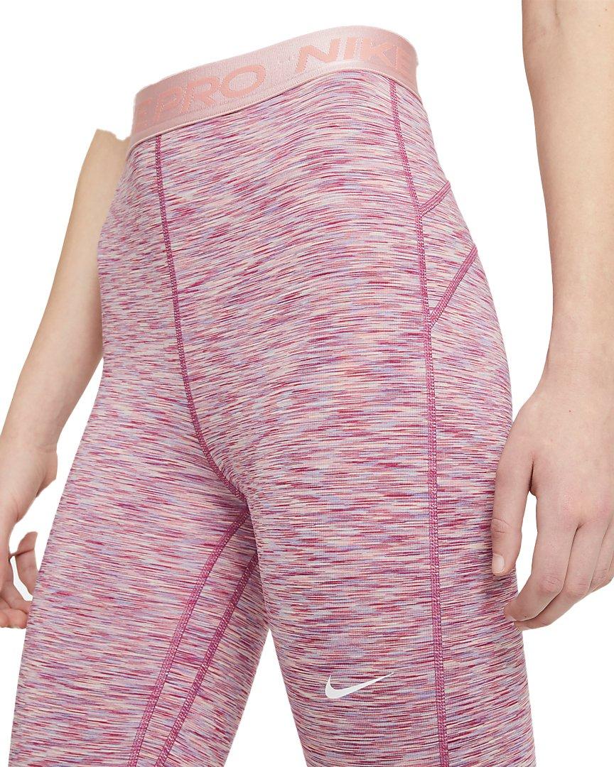 Nike Women's Pro Cropped Space-Dye Leggings - RED Thumbnail View 2