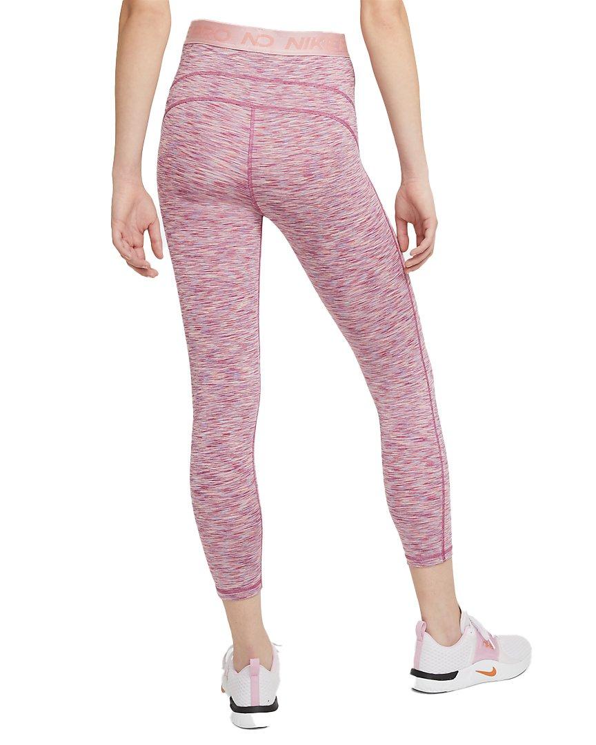 Nike Women's Pro Cropped Space-Dye Leggings - RED Thumbnail View 3