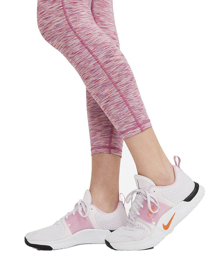 Nike Women's Pro Cropped Space-Dye Leggings - RED Thumbnail View 4