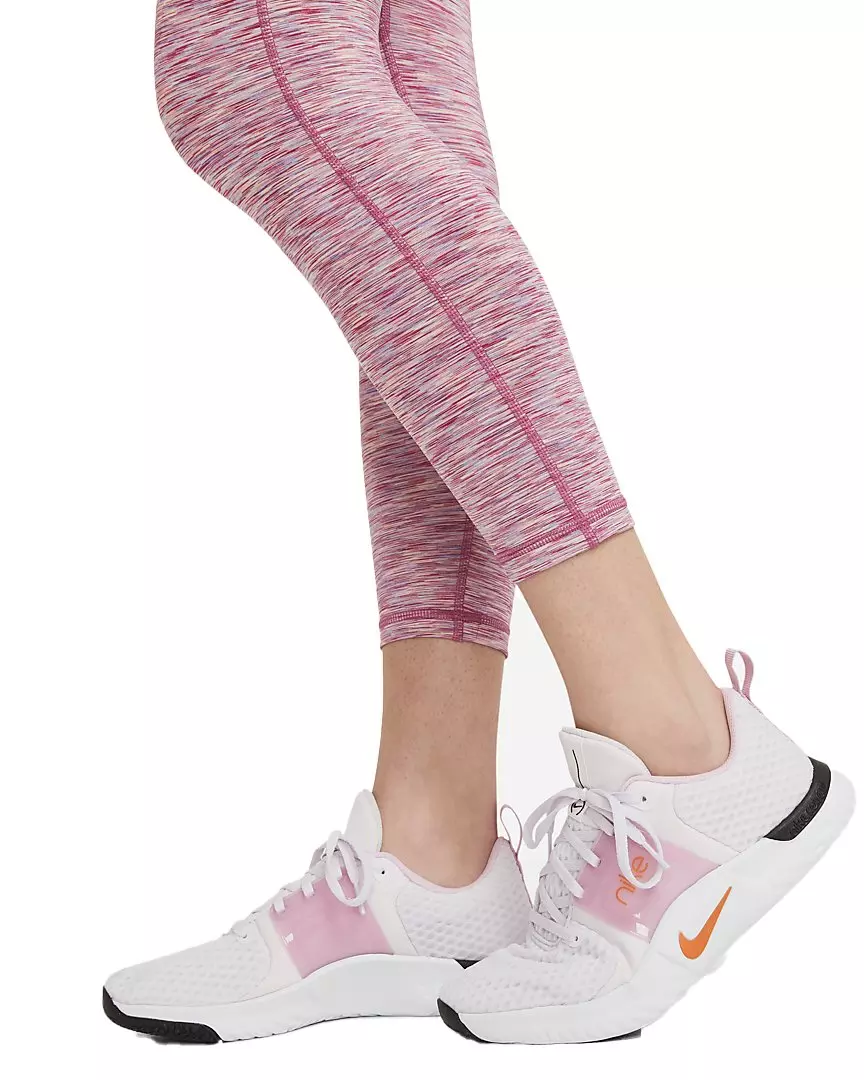 Nike Women's Pro Cropped Space-Dye Leggings - RED