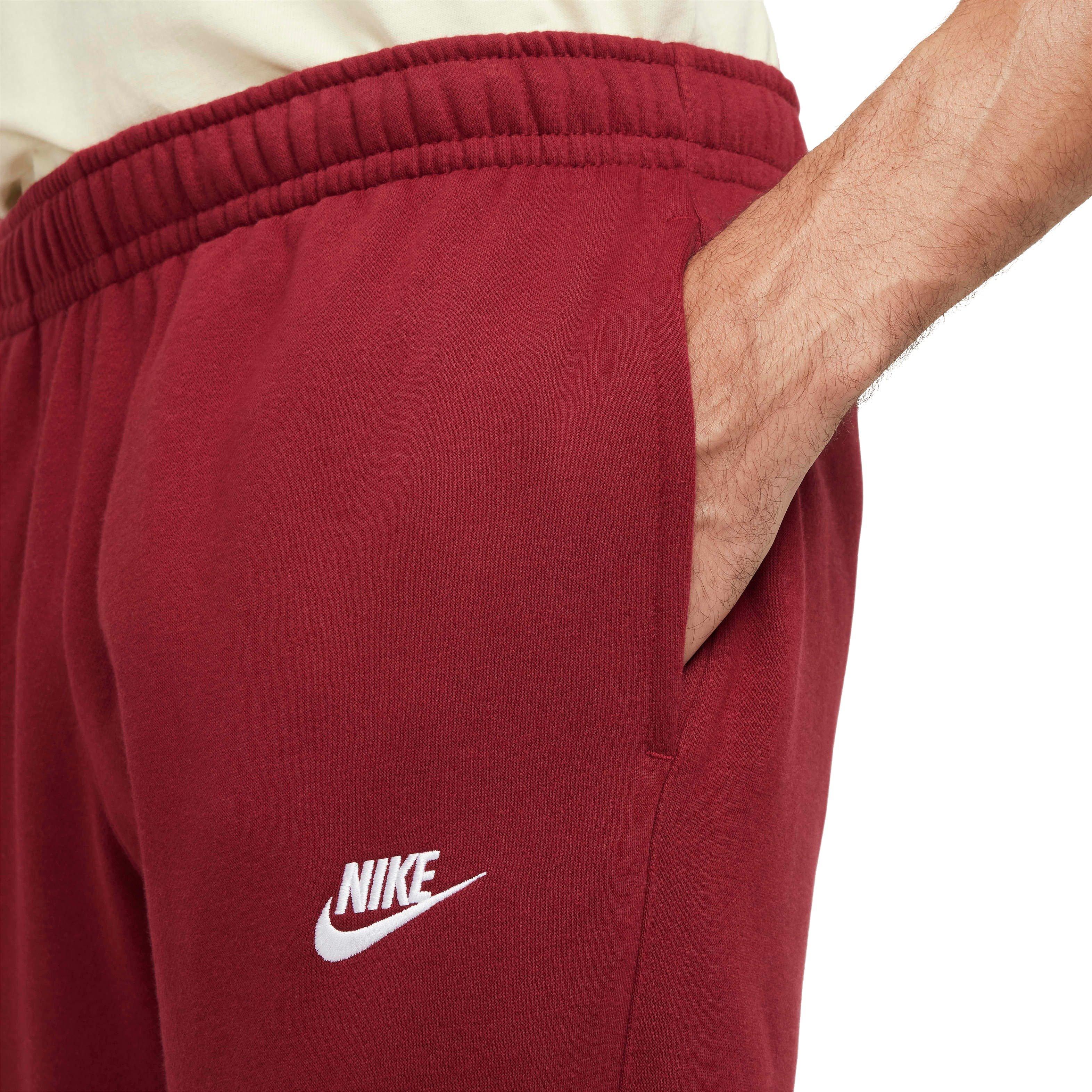 Nike Men's Sportswear Club Fleece Joggers - RED Thumbnail View 4