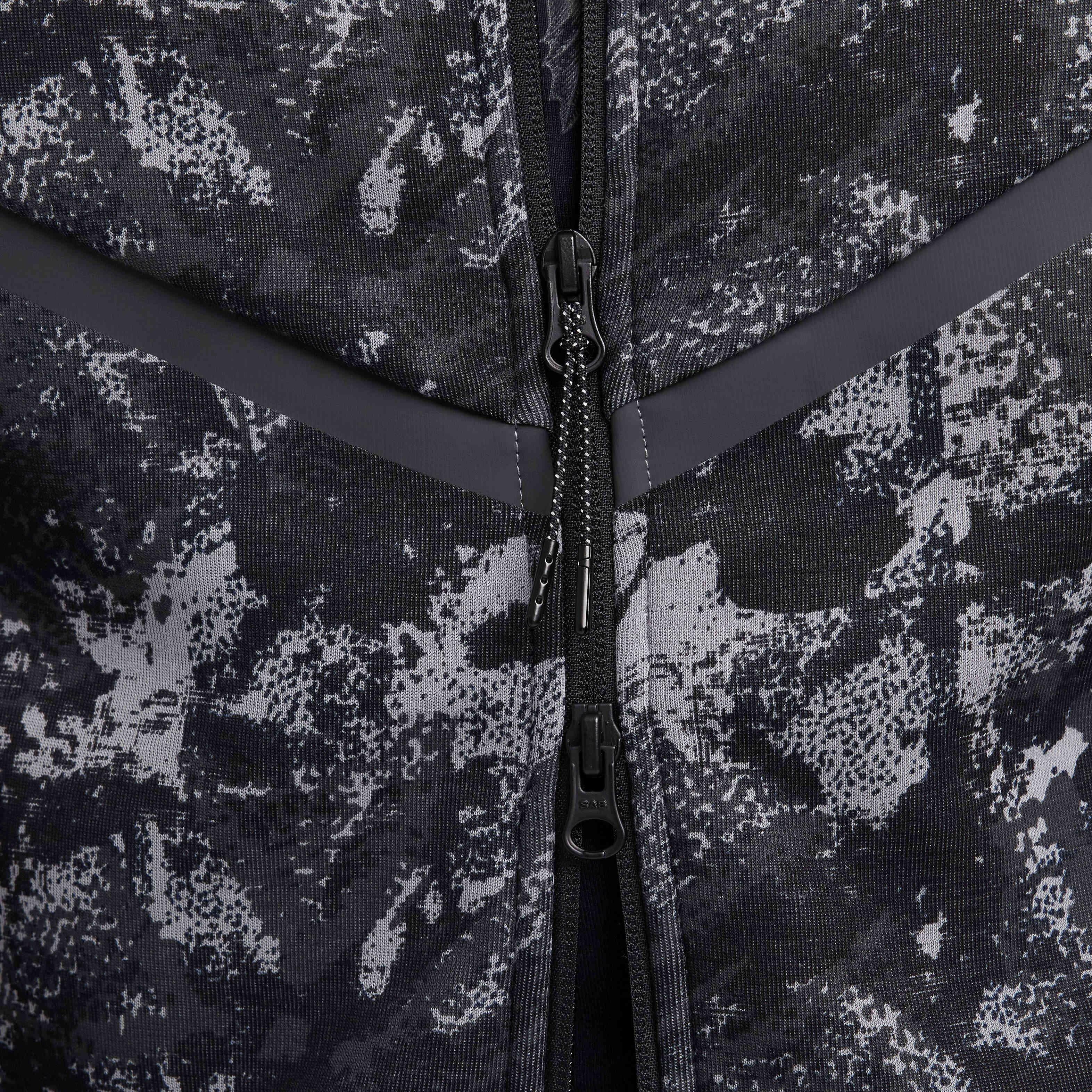 Nike Men's Tech Fleece Windrunner Full-Zip Gel Camo Jacket - GREY Thumbnail View 6