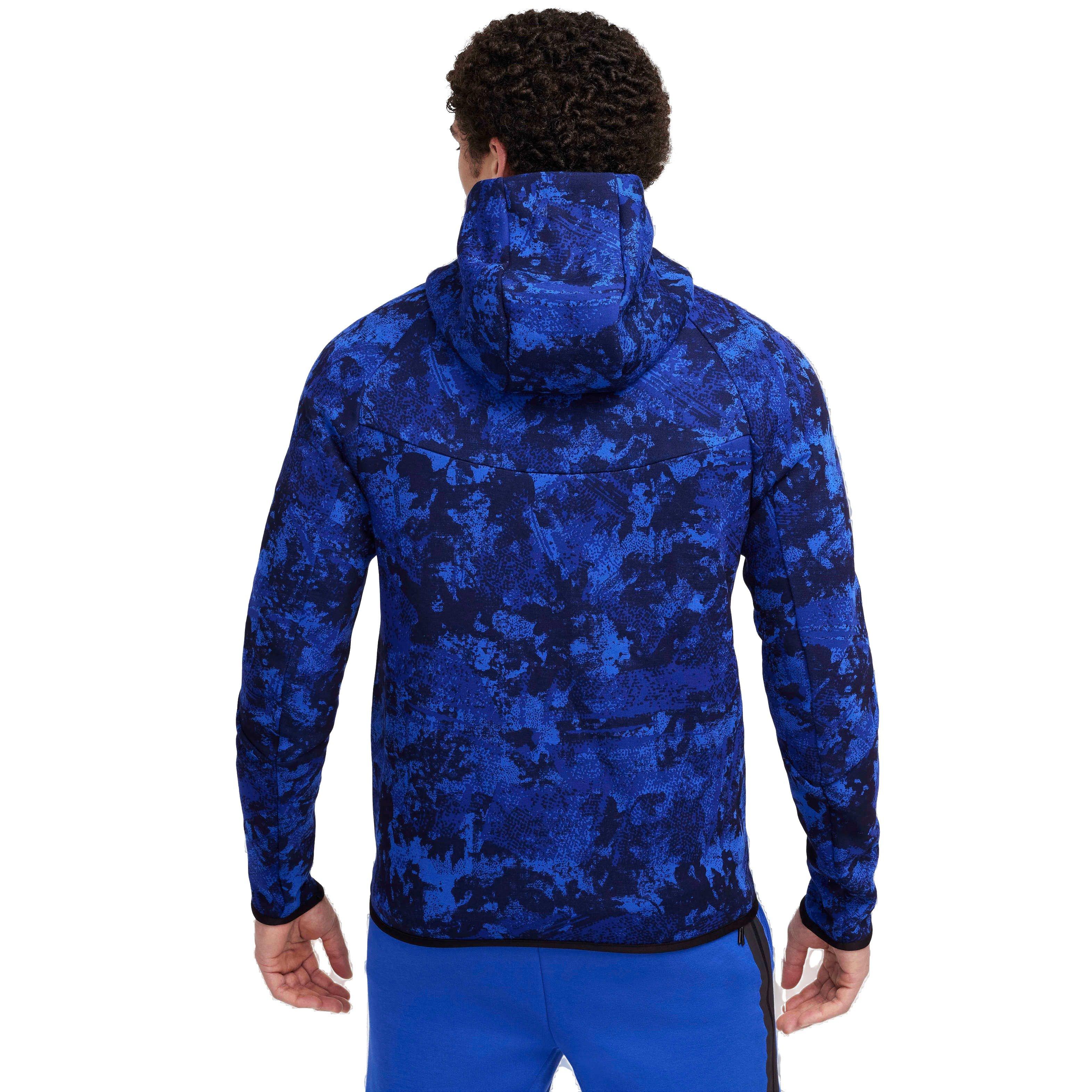 Nike Men's Tech Fleece Windrunner Full-Zip Gel Camo Jacket - ROYAL Thumbnail View 2