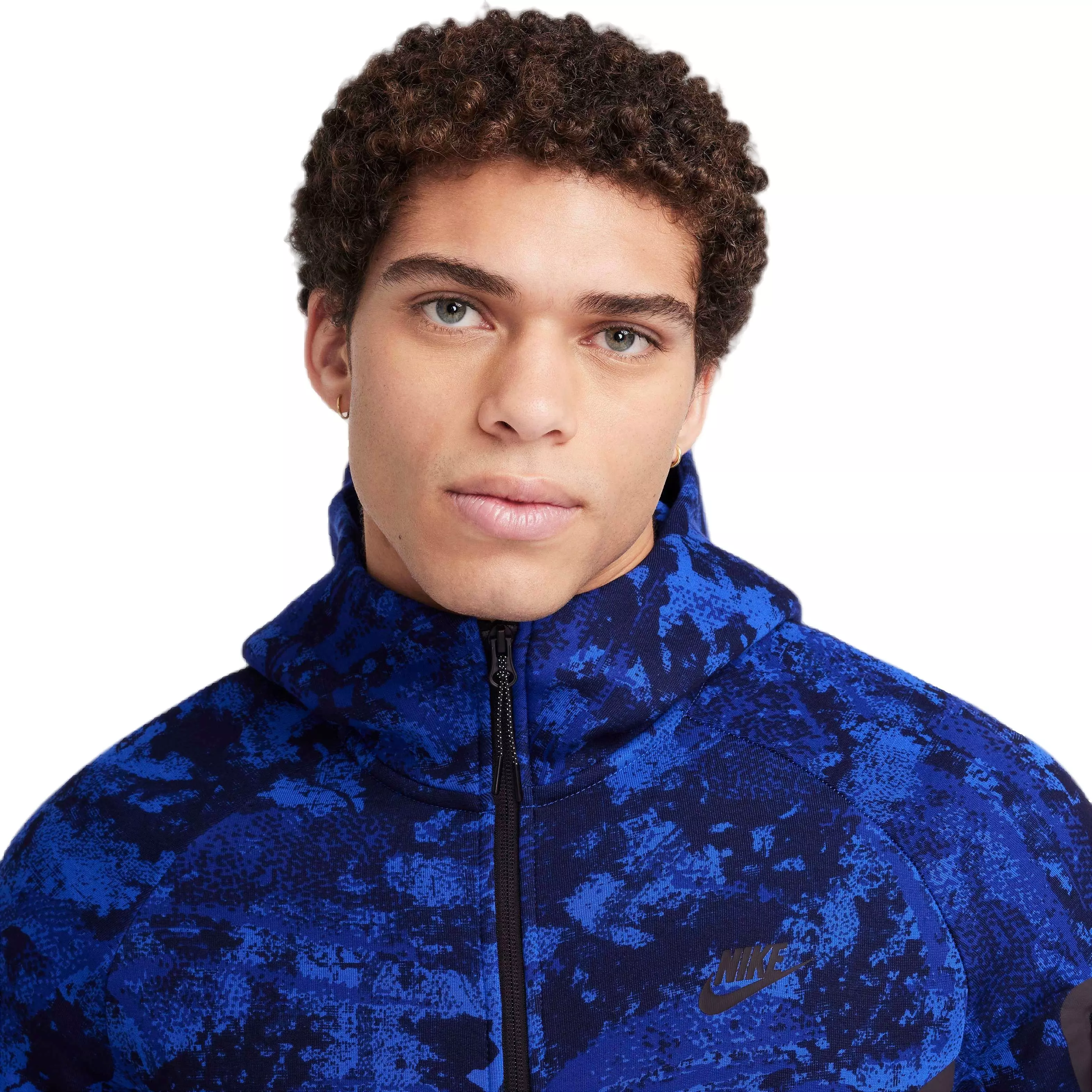 Nike Men's Tech Fleece Windrunner Full-Zip Gel Camo Jacket - ROYAL