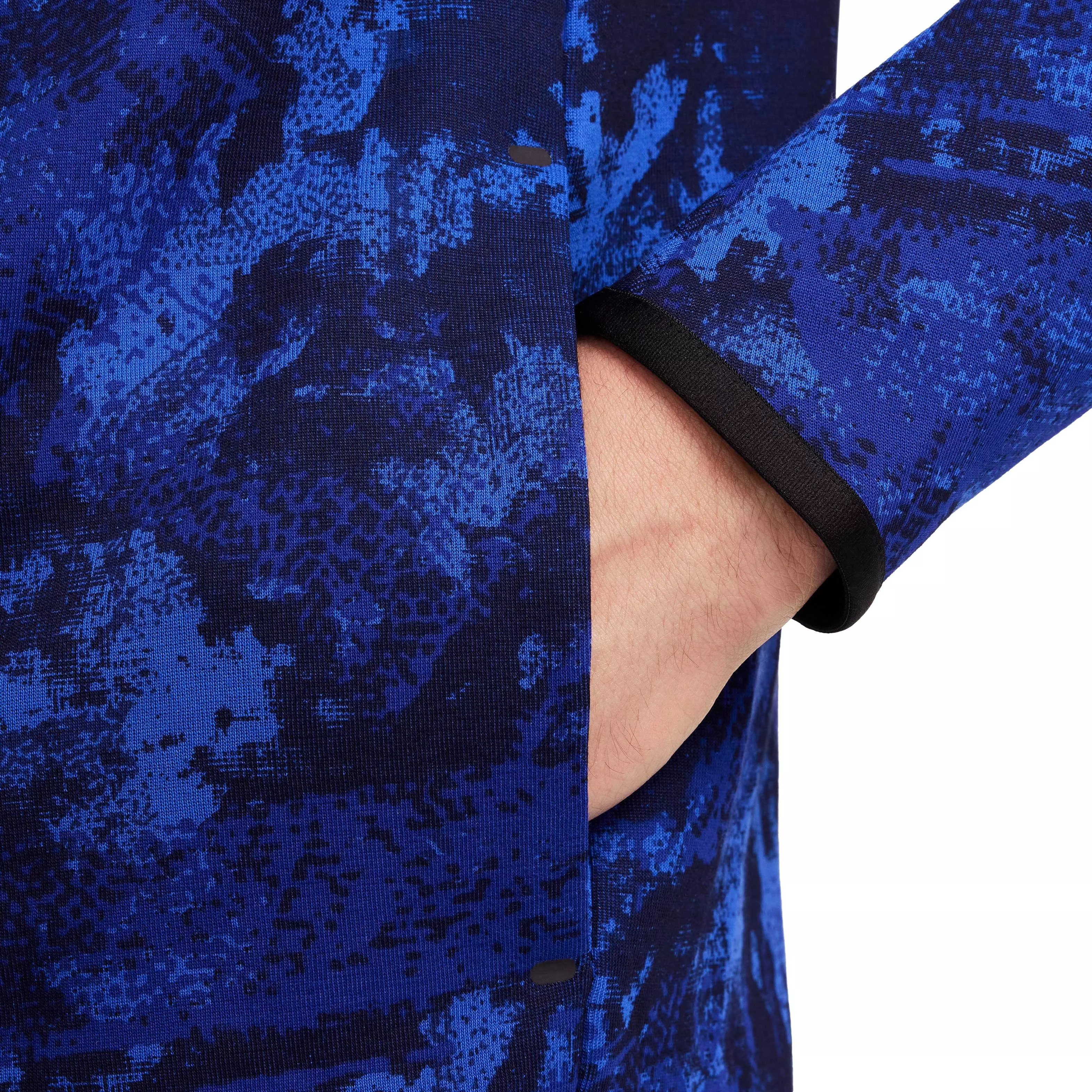 Nike Men's Tech Fleece Windrunner Full-Zip Gel Camo Jacket - ROYAL