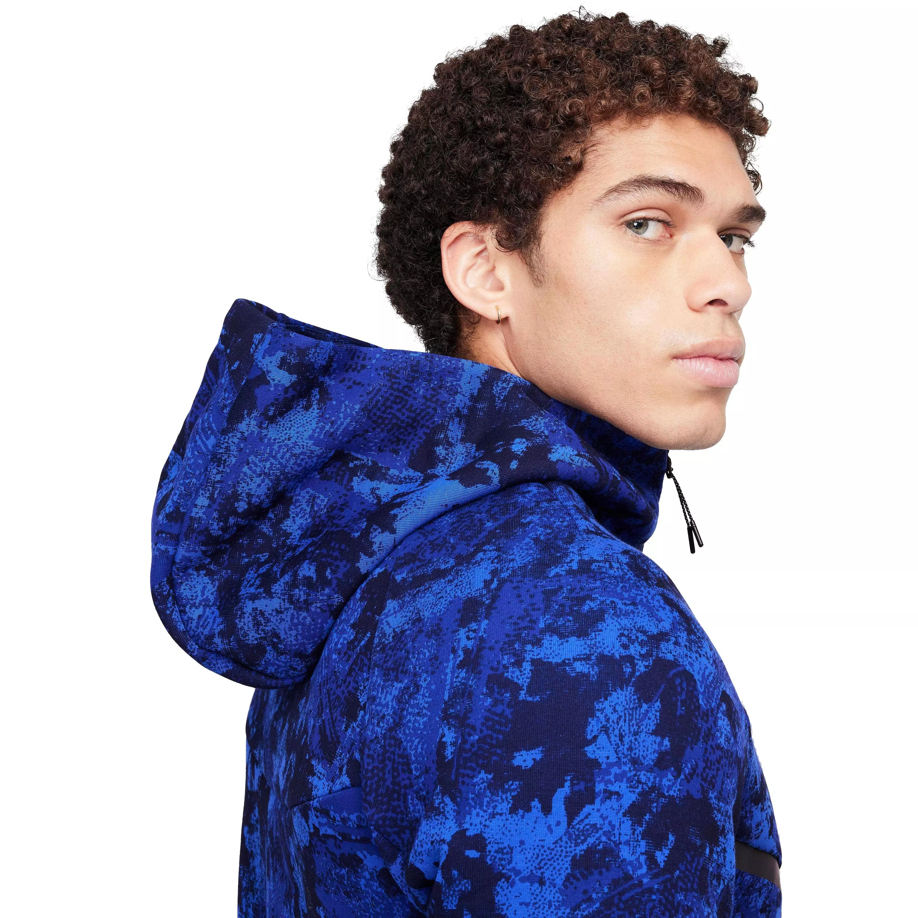 Nike Men's Tech Fleece Windrunner Full-Zip Gel Camo Jacket - ROYAL