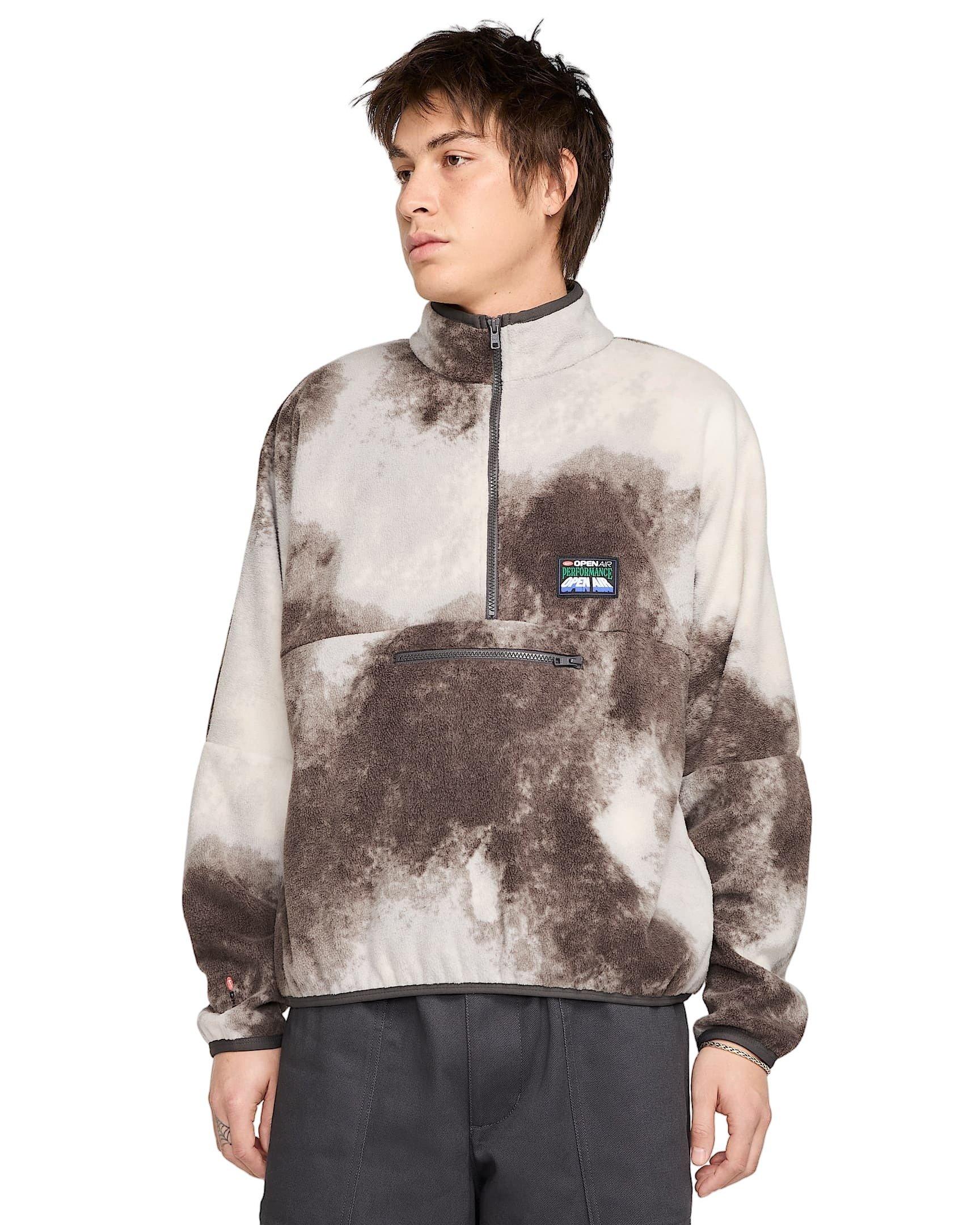 Nike Men's Club 1/2-Zip Pullover Long-Sleeve Top - ASH/PHANTOM Thumbnail View 1