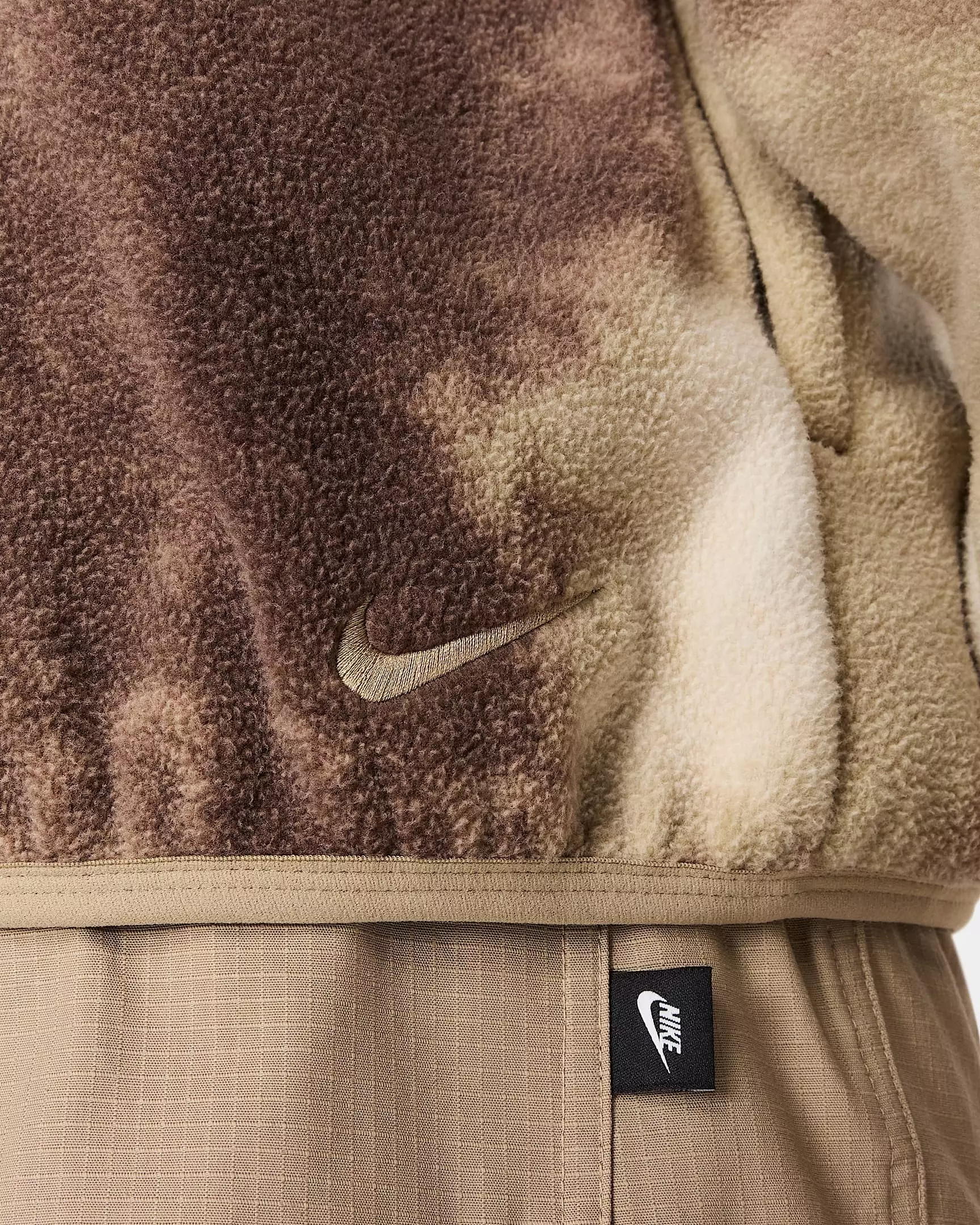 Nike Men's Club 1/2-Zip Pullover Long-Sleeve Top - KHAKI/LT BONE