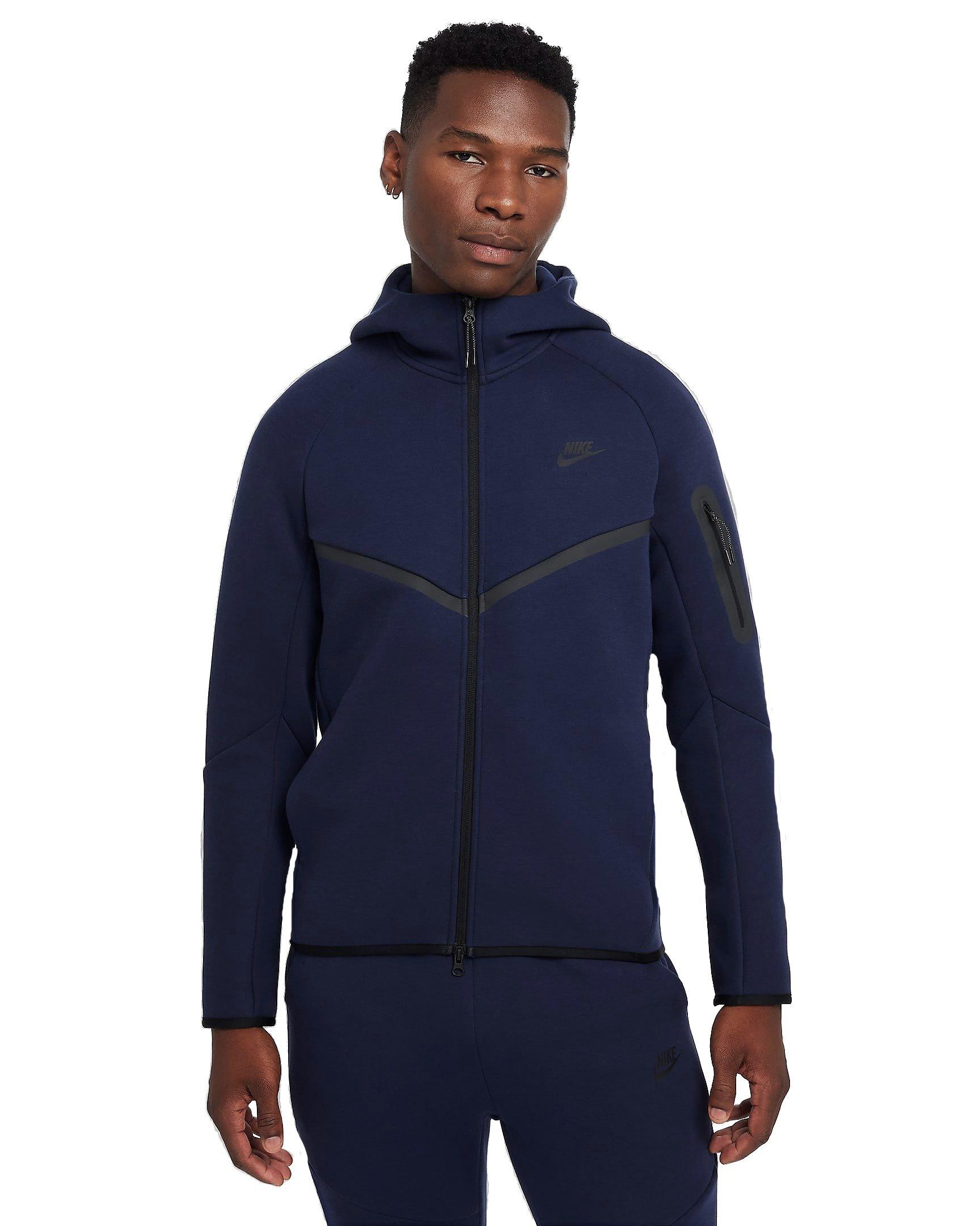 Nike Men's Tech Windrunner Fleece Full-Zip Jacket - OBSIDIAN Thumbnail View 1