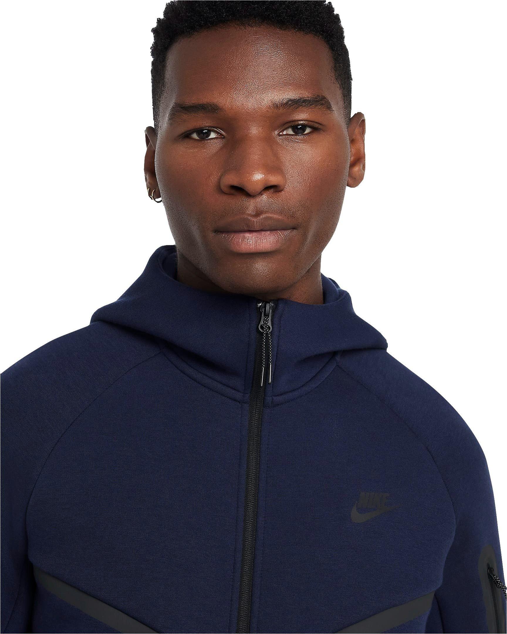 Nike Men's Tech Windrunner Fleece Full-Zip Jacket - OBSIDIAN Thumbnail View 3
