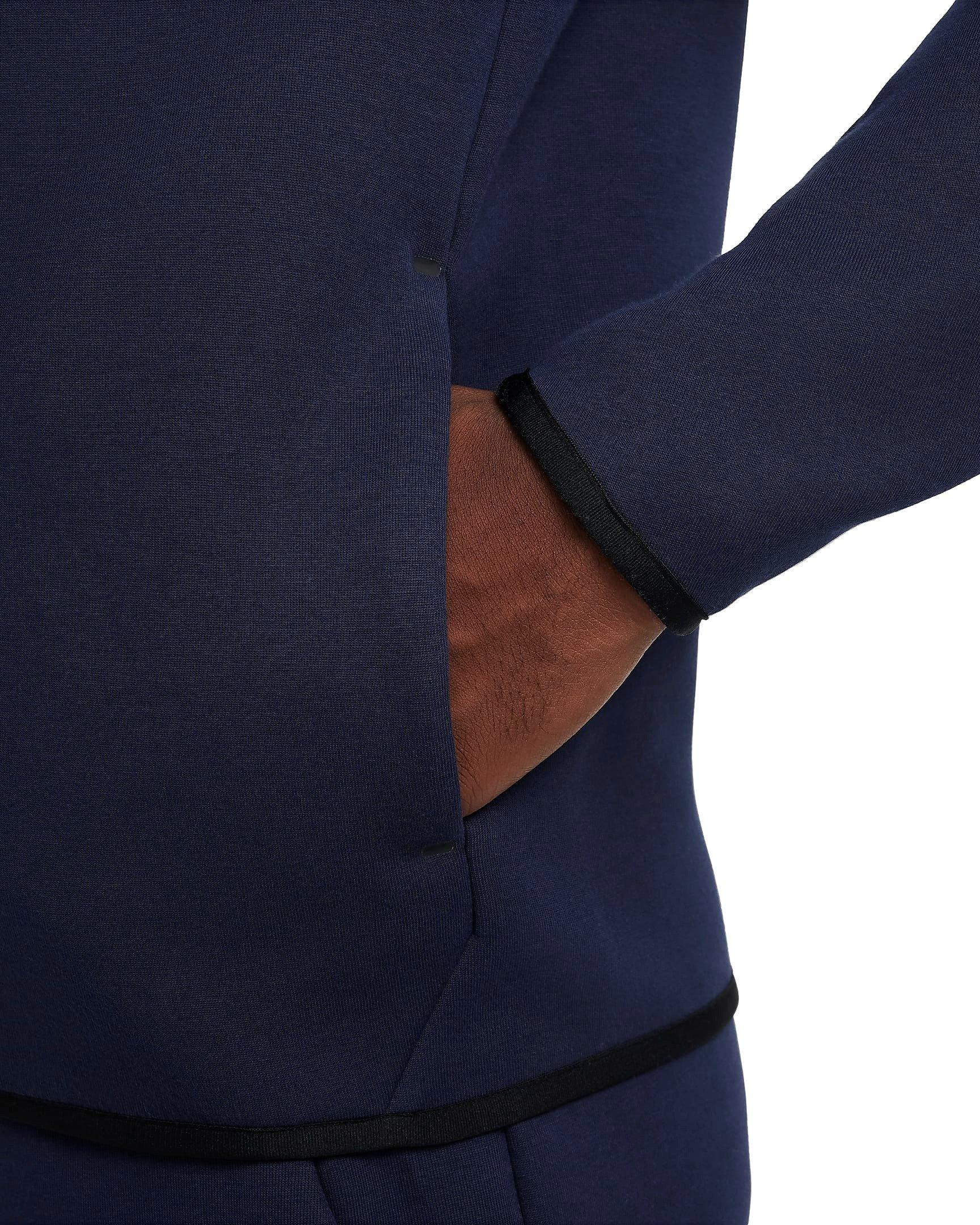 Nike Men's Tech Windrunner Fleece Full-Zip Jacket - OBSIDIAN Thumbnail View 7