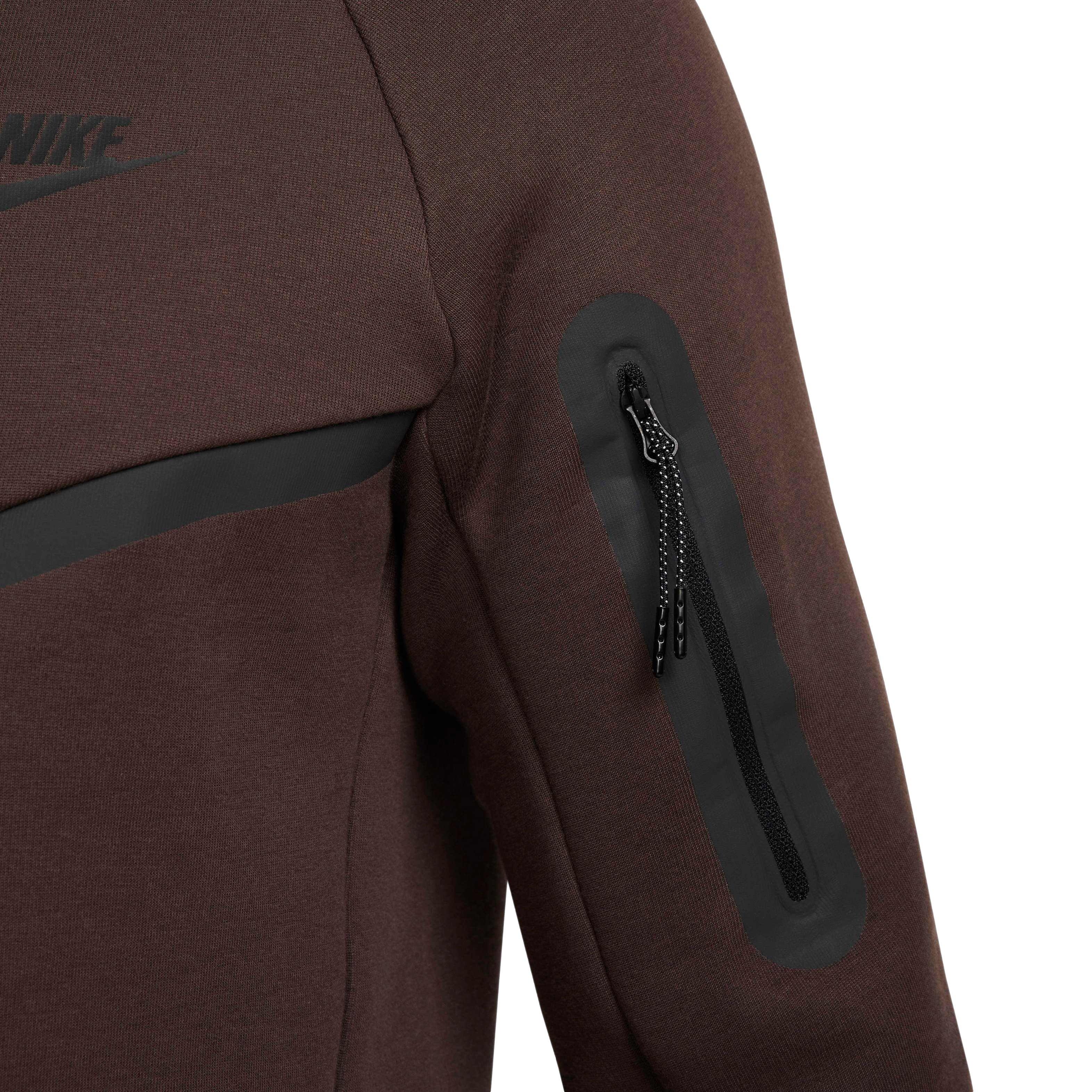 Nike Men's Tech Windrunner Fleece Full-Zip Jacket - BROWN Thumbnail View 6