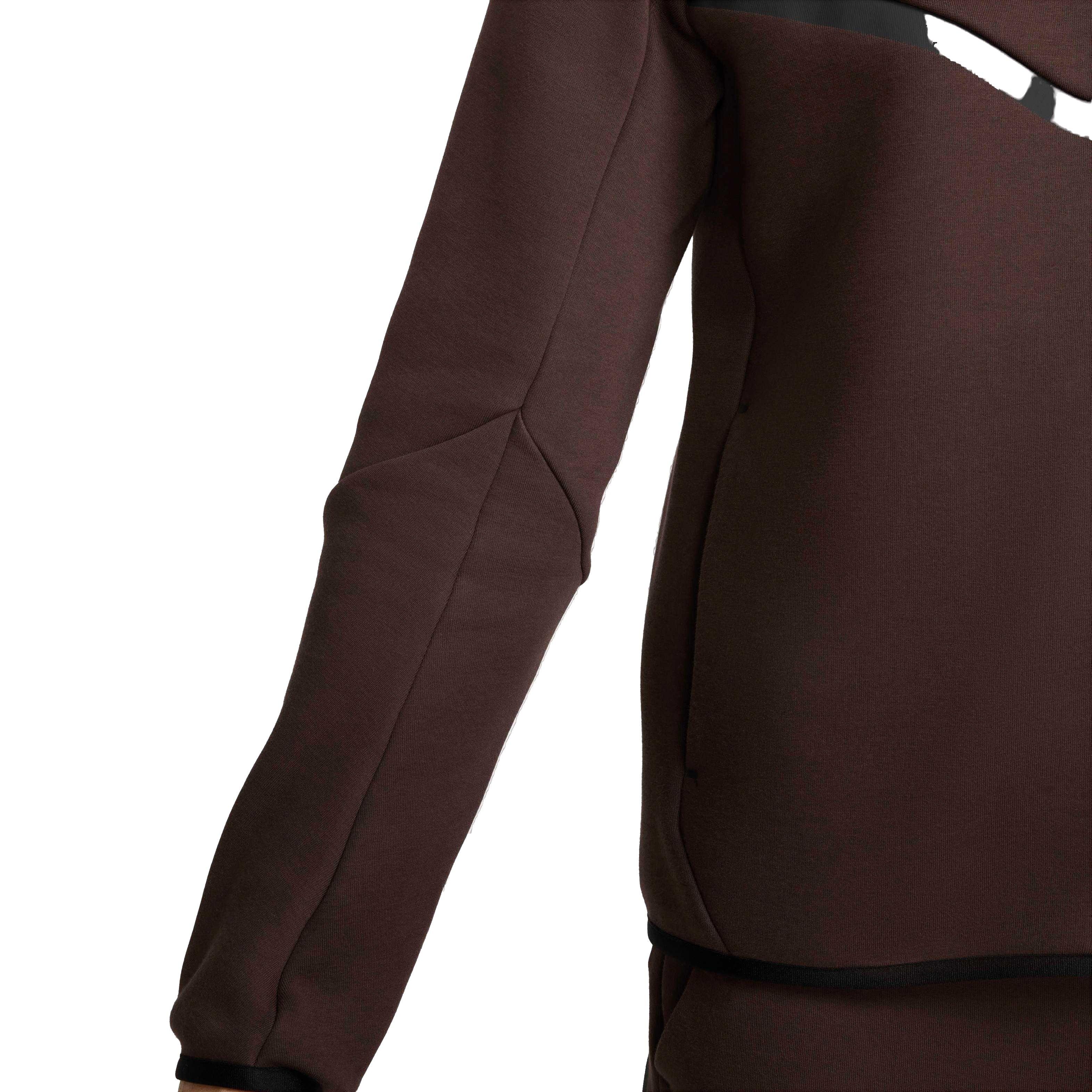 Nike Men's Tech Windrunner Fleece Full-Zip Jacket - BROWN Thumbnail View 7