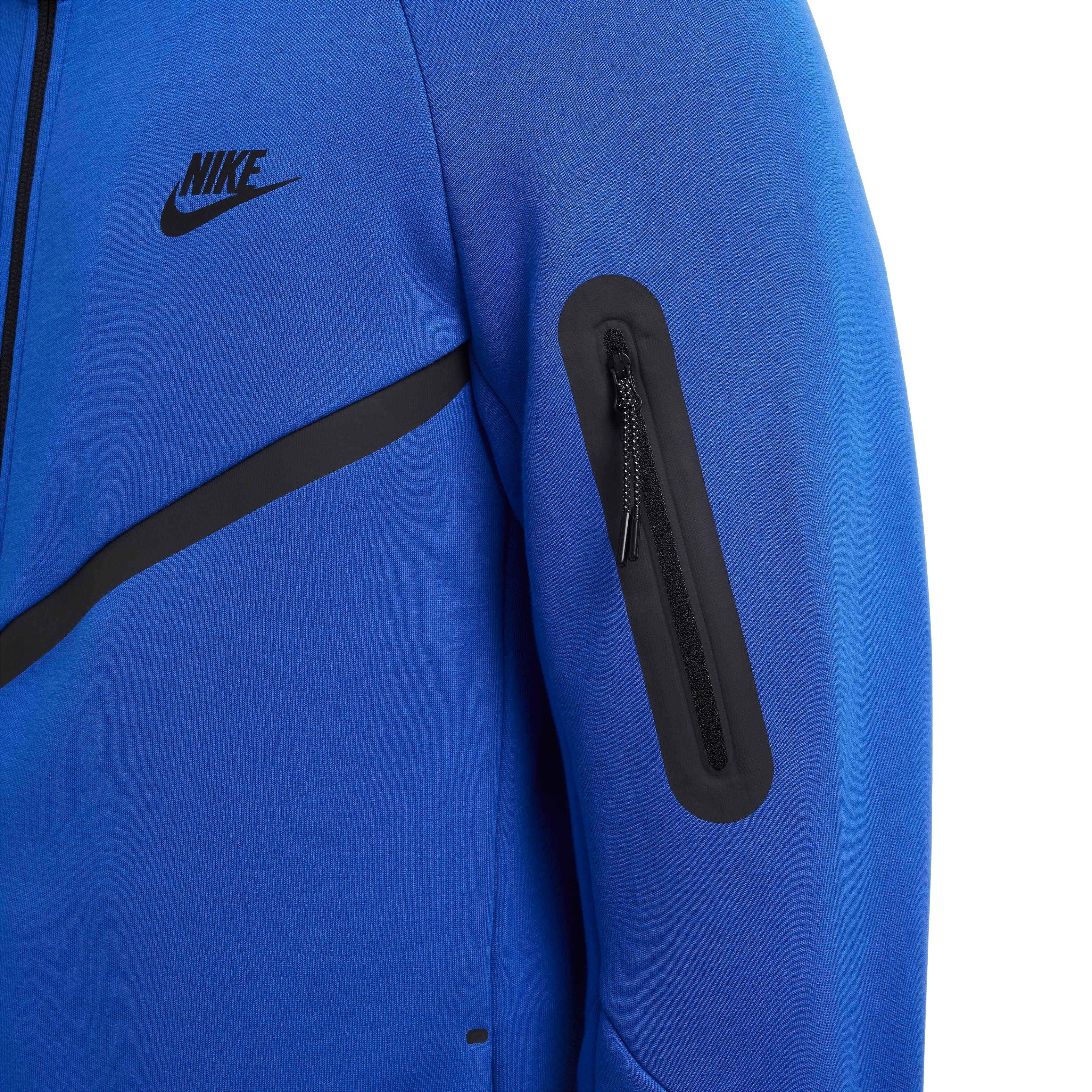 Nike Men's Tech Windrunner Fleece Full-Zip Jacket - ROYAL Thumbnail View 4