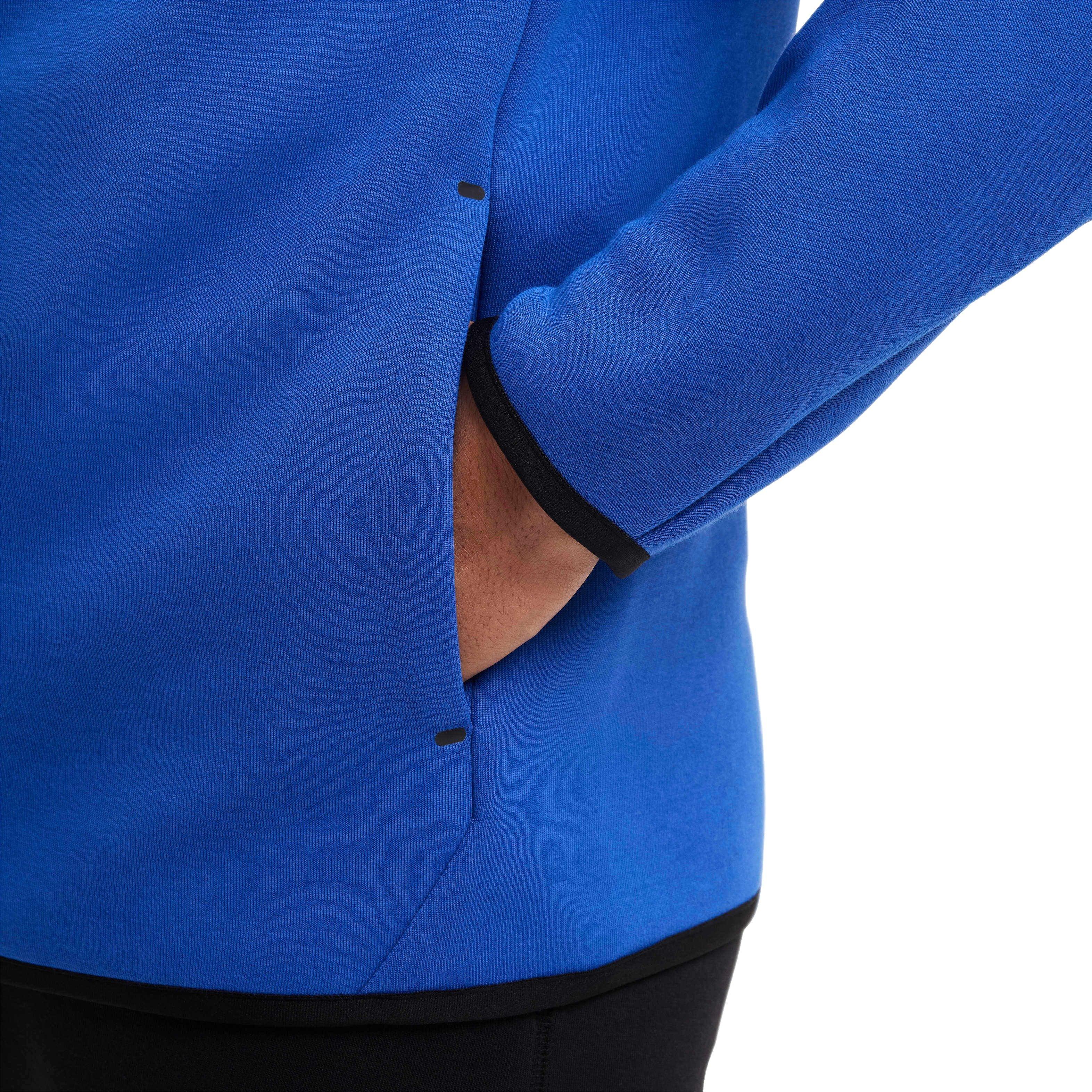 Nike Men's Tech Windrunner Fleece Full-Zip Jacket - ROYAL Thumbnail View 5