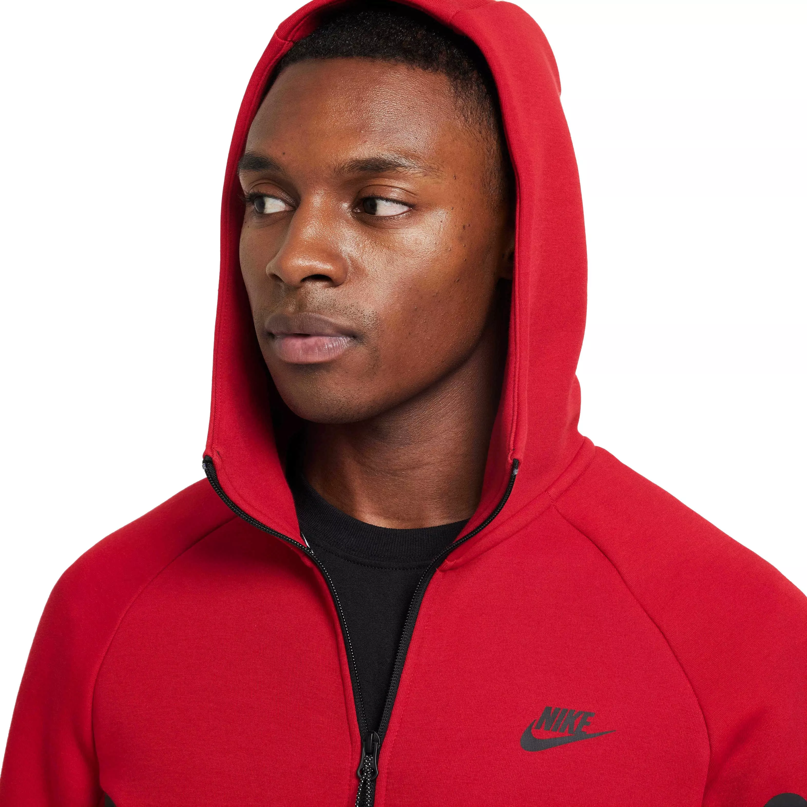 Nike Men's Tech Windrunner Fleece Full-Zip Jacket - RED