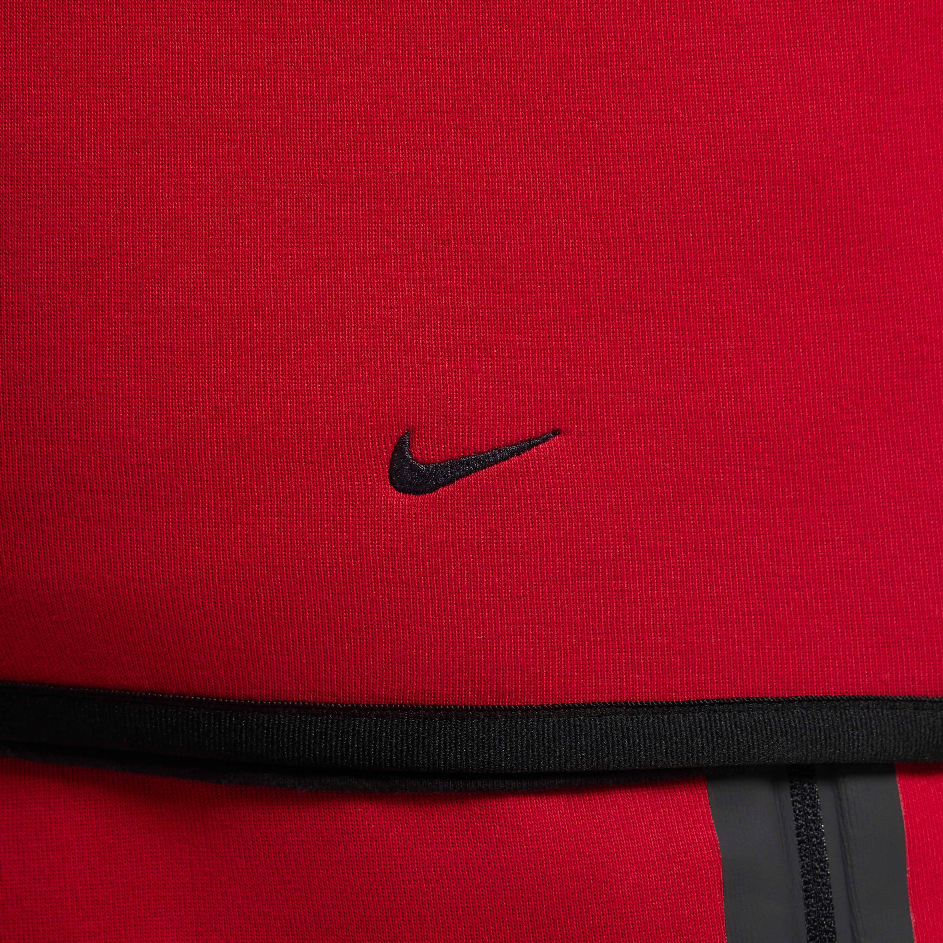 Nike Men's Tech Windrunner Fleece Full-Zip Jacket - RED Thumbnail View 8