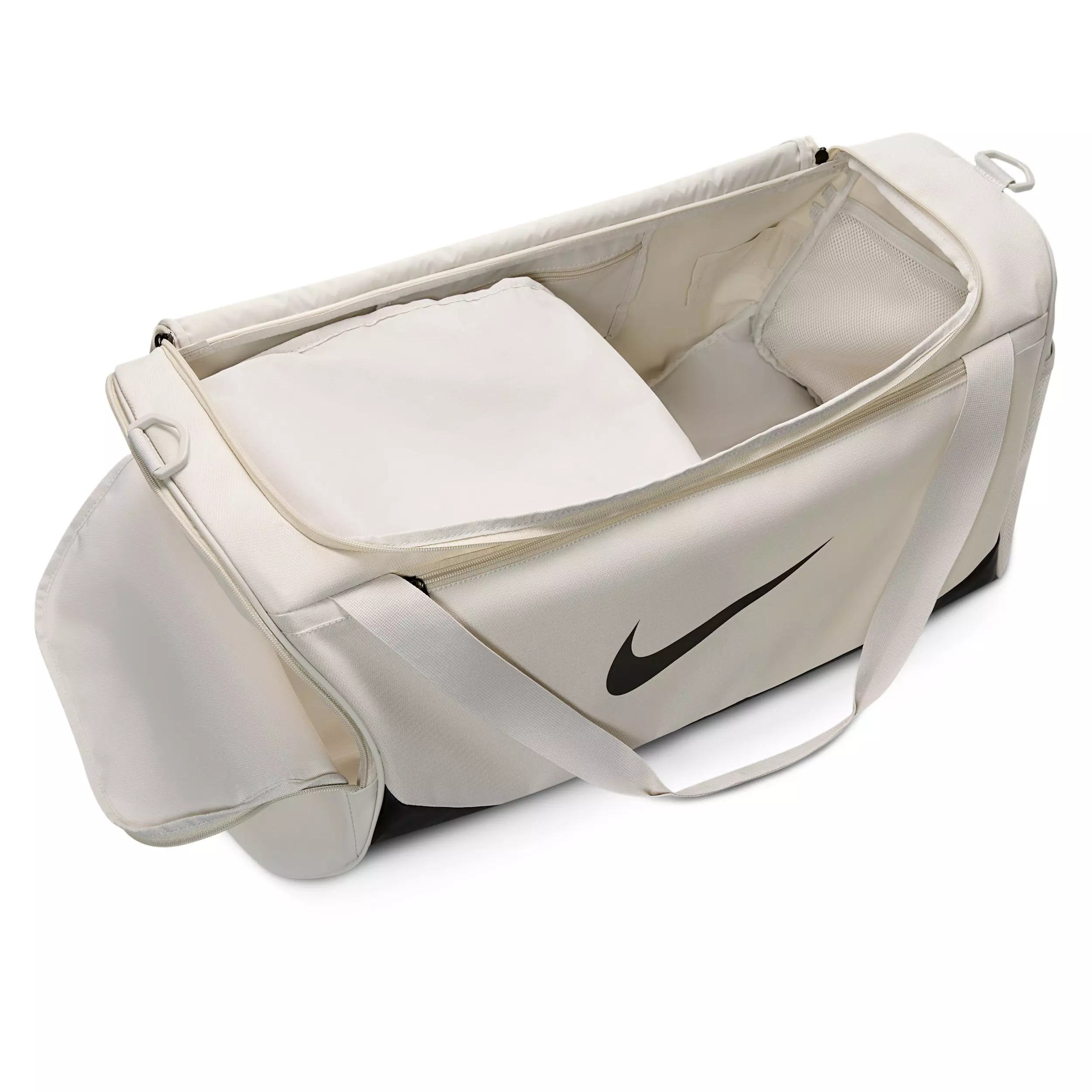 Nike Brasilia Medium Training Duffel Bag - Light Bone/Black/Black - LT BONE/BLACK/BLACK