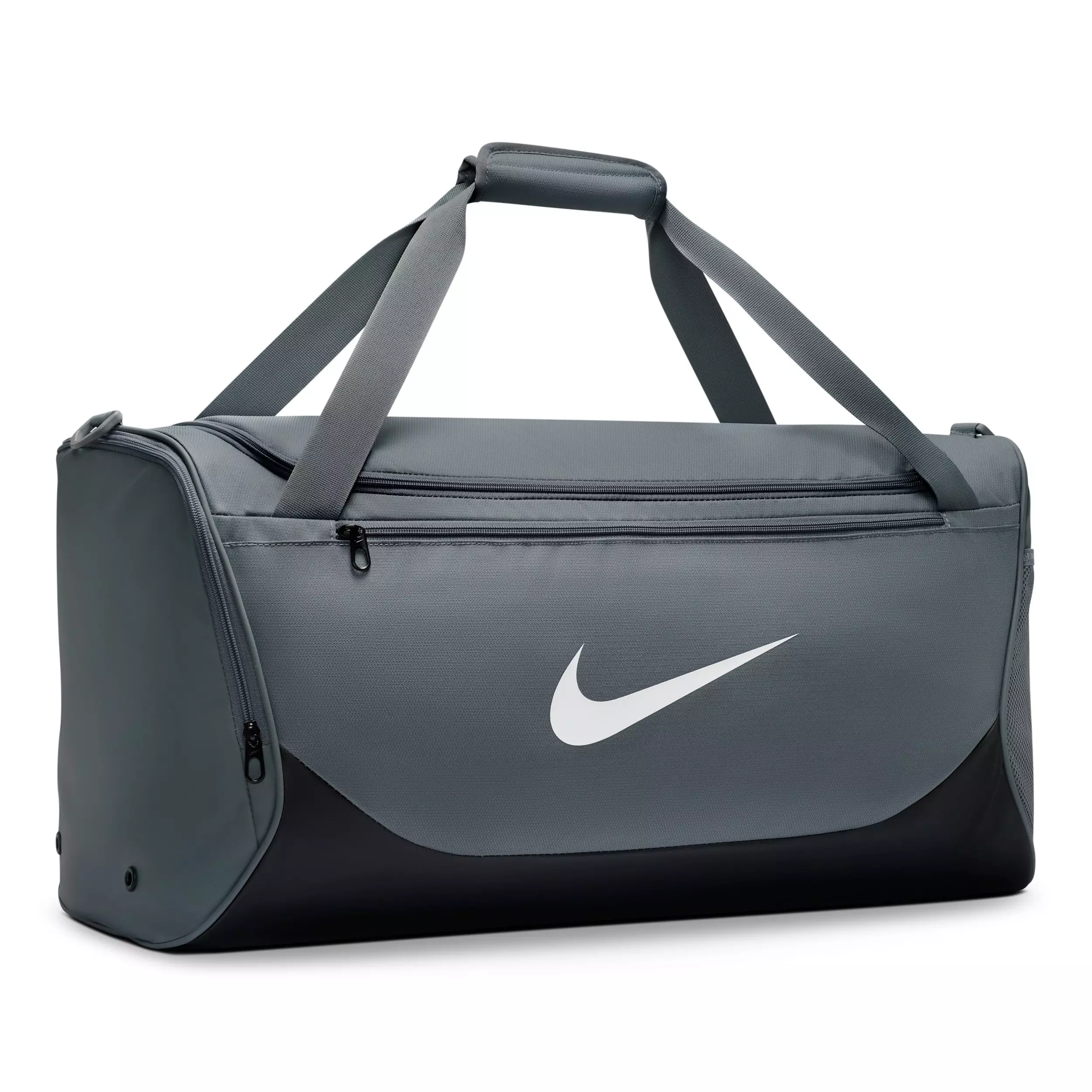 Nike Brasilia Medium Training Duffel Bag - Smoke Grey/Black/White - GREY/BLACK/WHITE