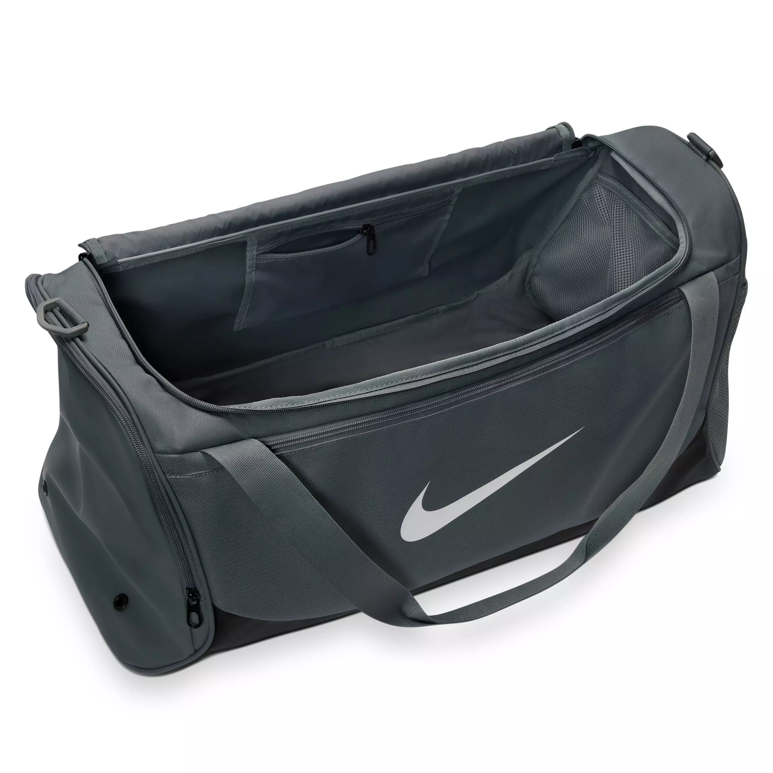 Nike Brasilia Medium Training Duffel Bag - Smoke Grey/Black/White - GREY/BLACK/WHITE