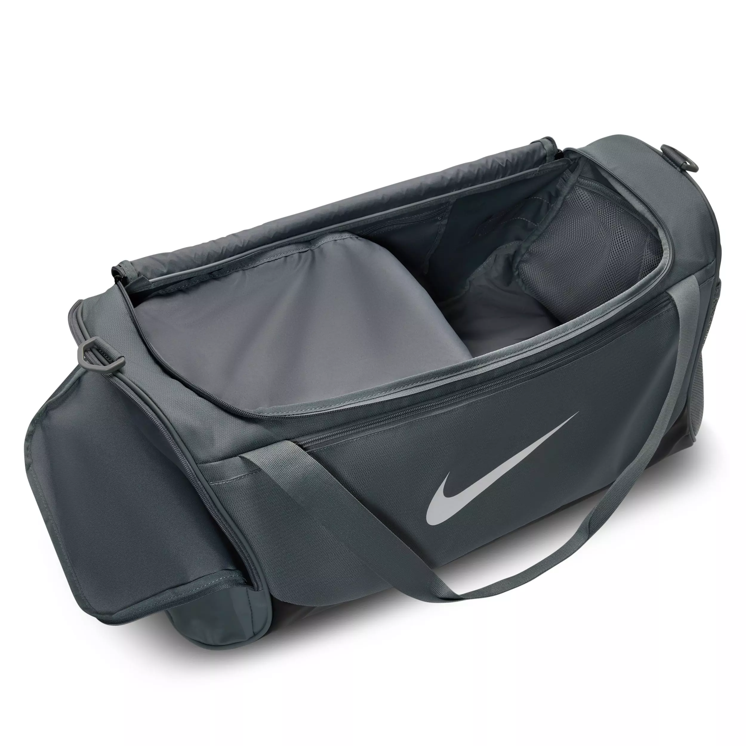 Nike Brasilia Medium Training Duffel Bag - Smoke Grey/Black/White - GREY/BLACK/WHITE